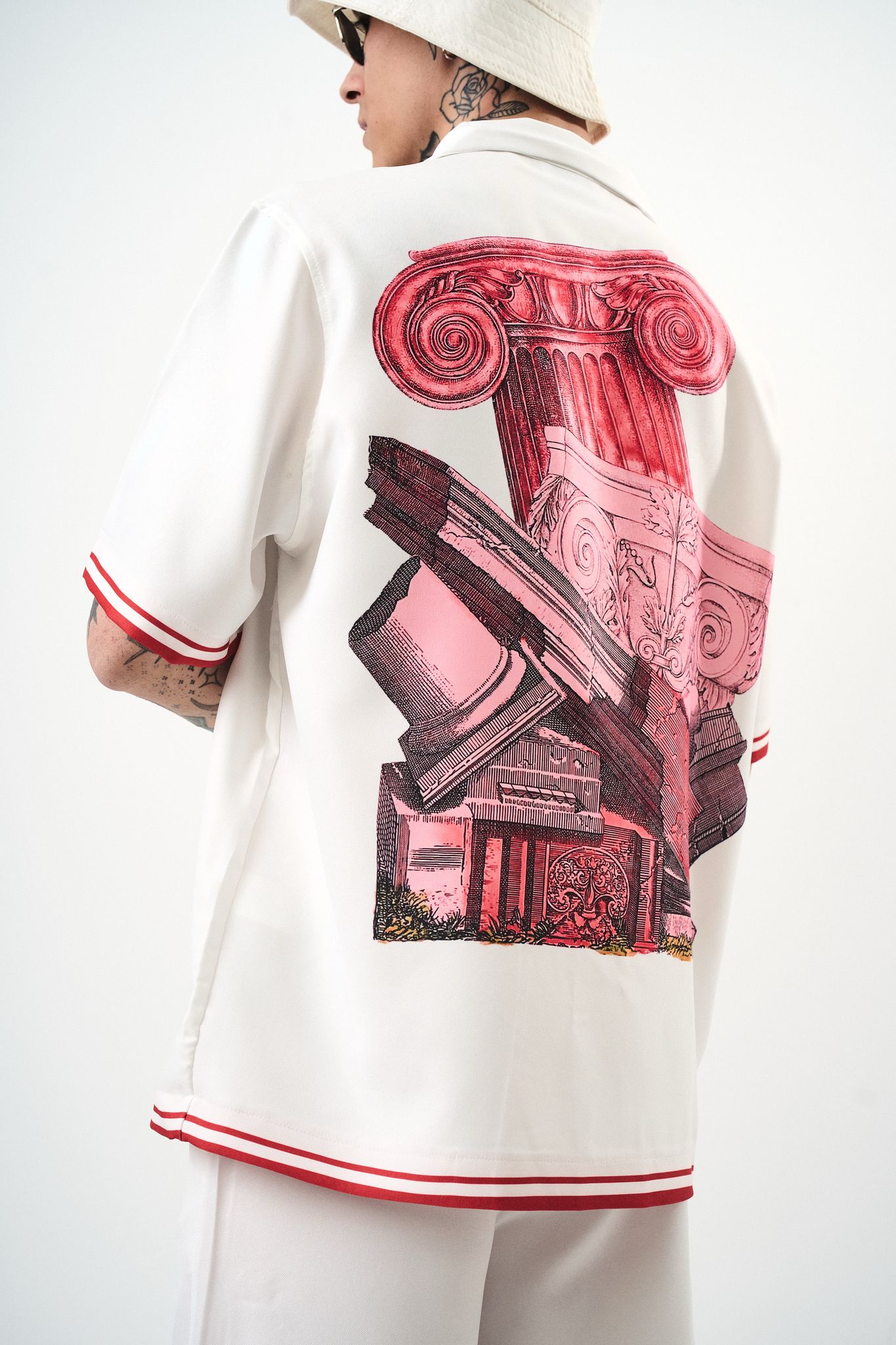 Ensemble Chemise et Short Monument Rouge