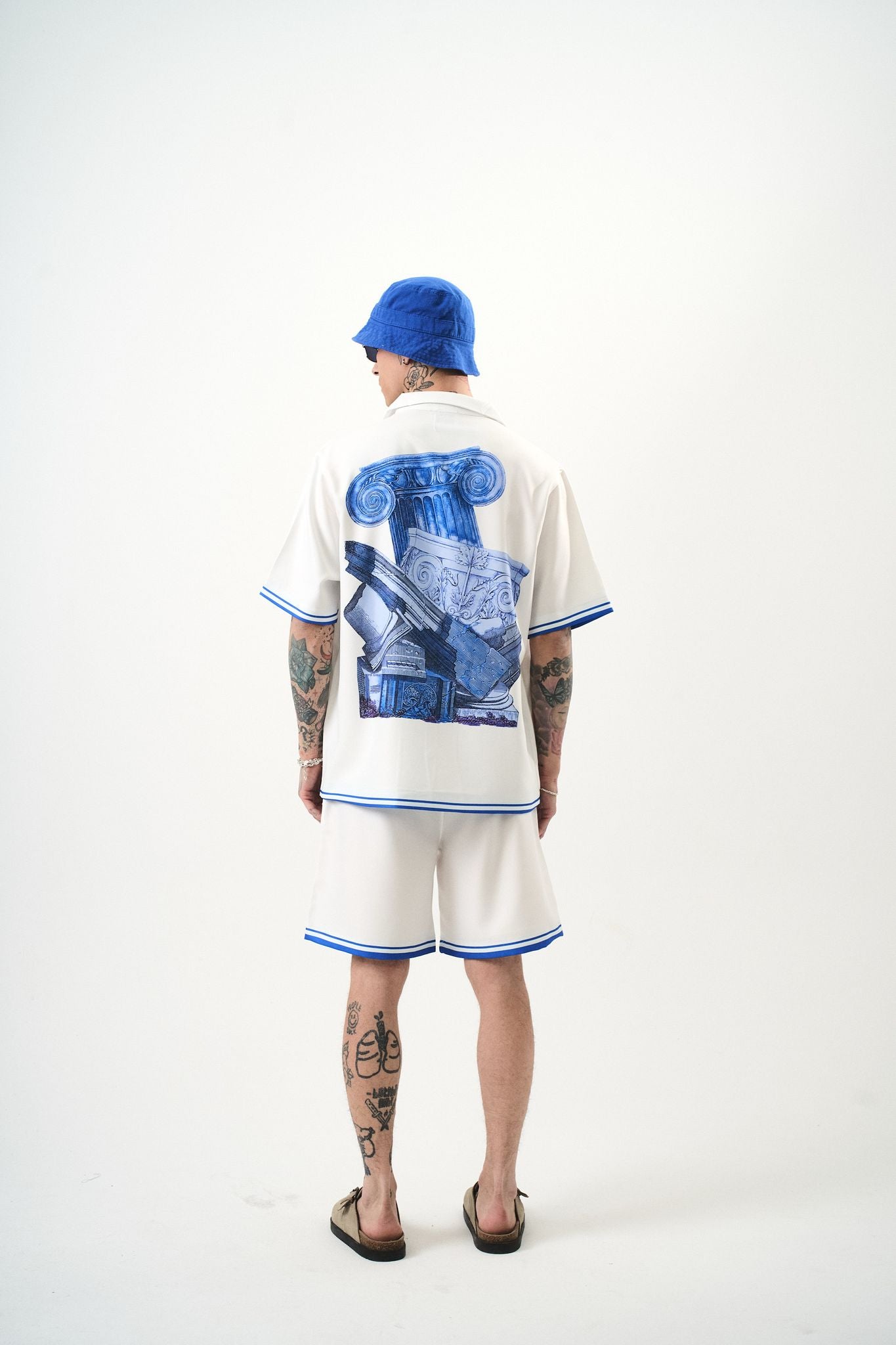 Ensemble Chemise et Short Monument bleu