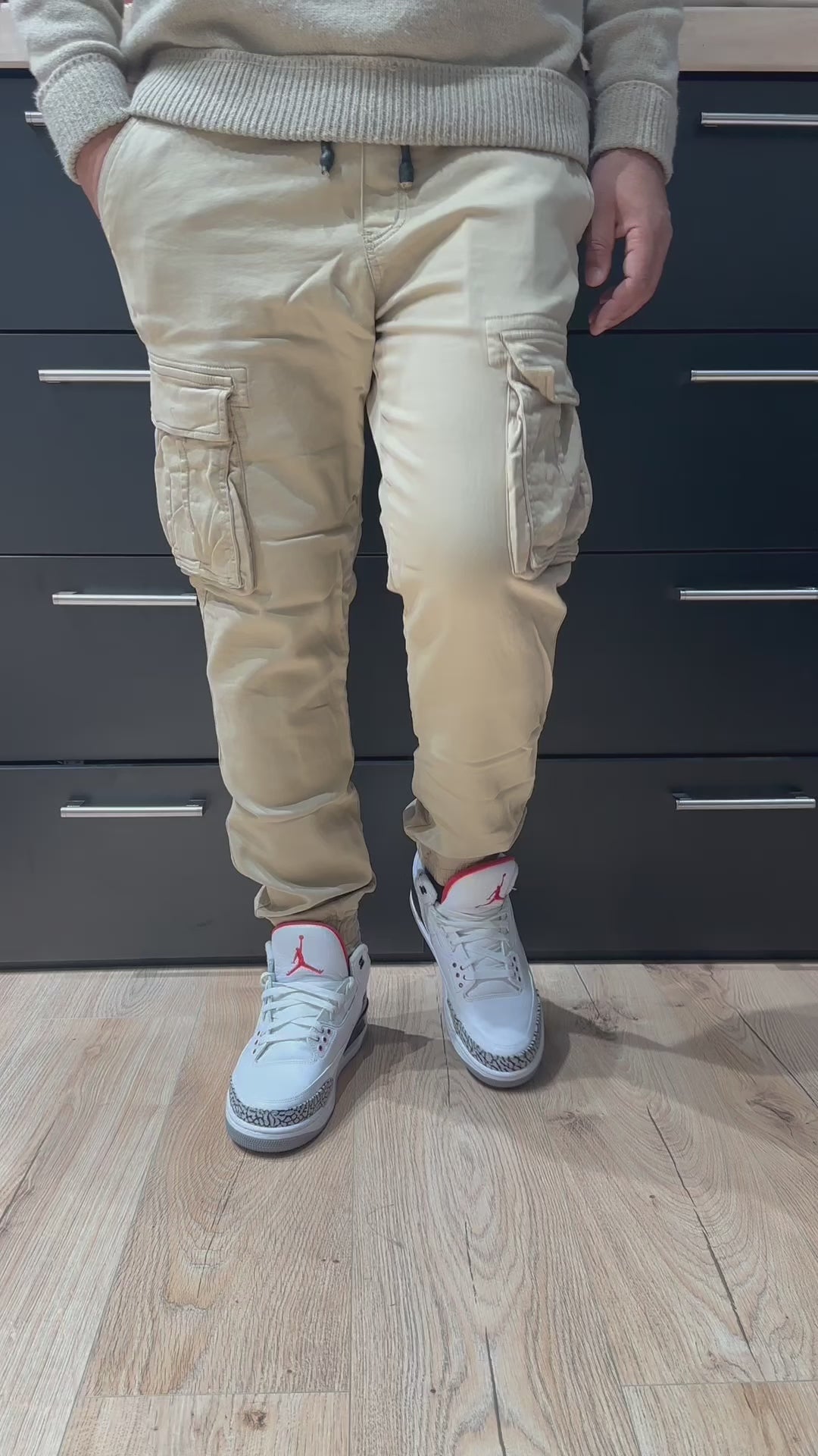 Pantalon Cargo Jogger Beige