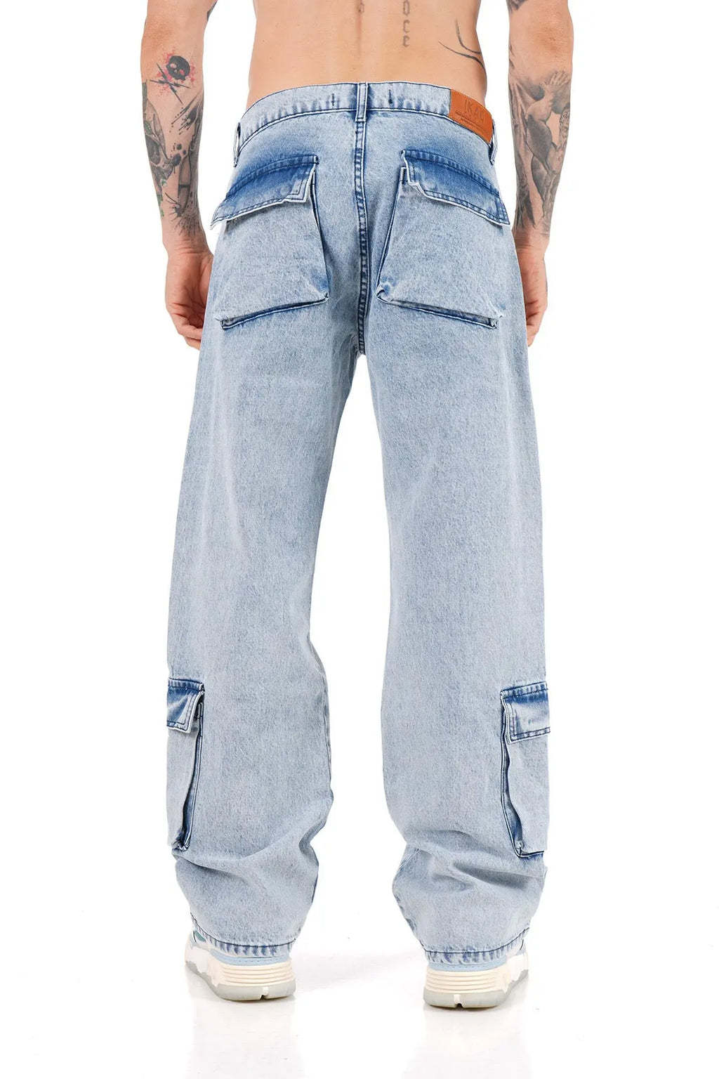Jeans Bleu homme Coupe Large Multipoches bonhomme