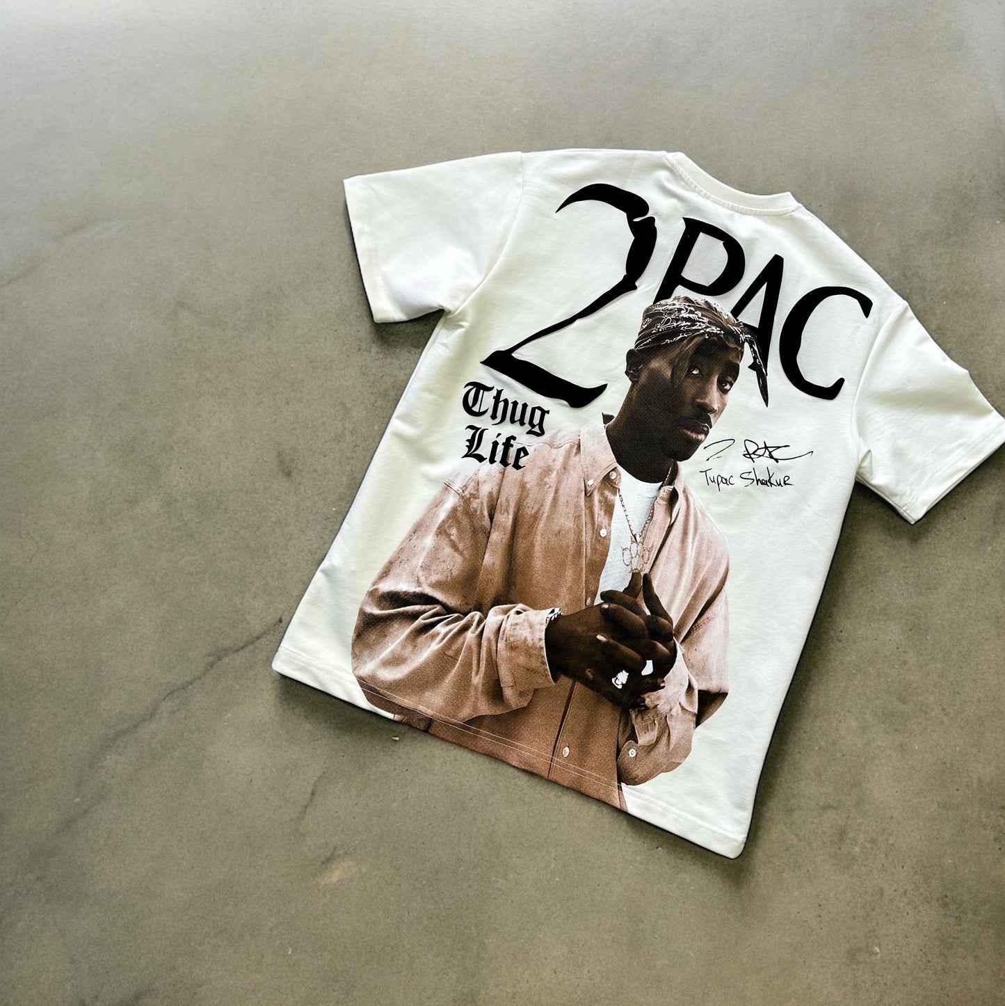 Tee Shirt 2 Pac Thug Life Blanc