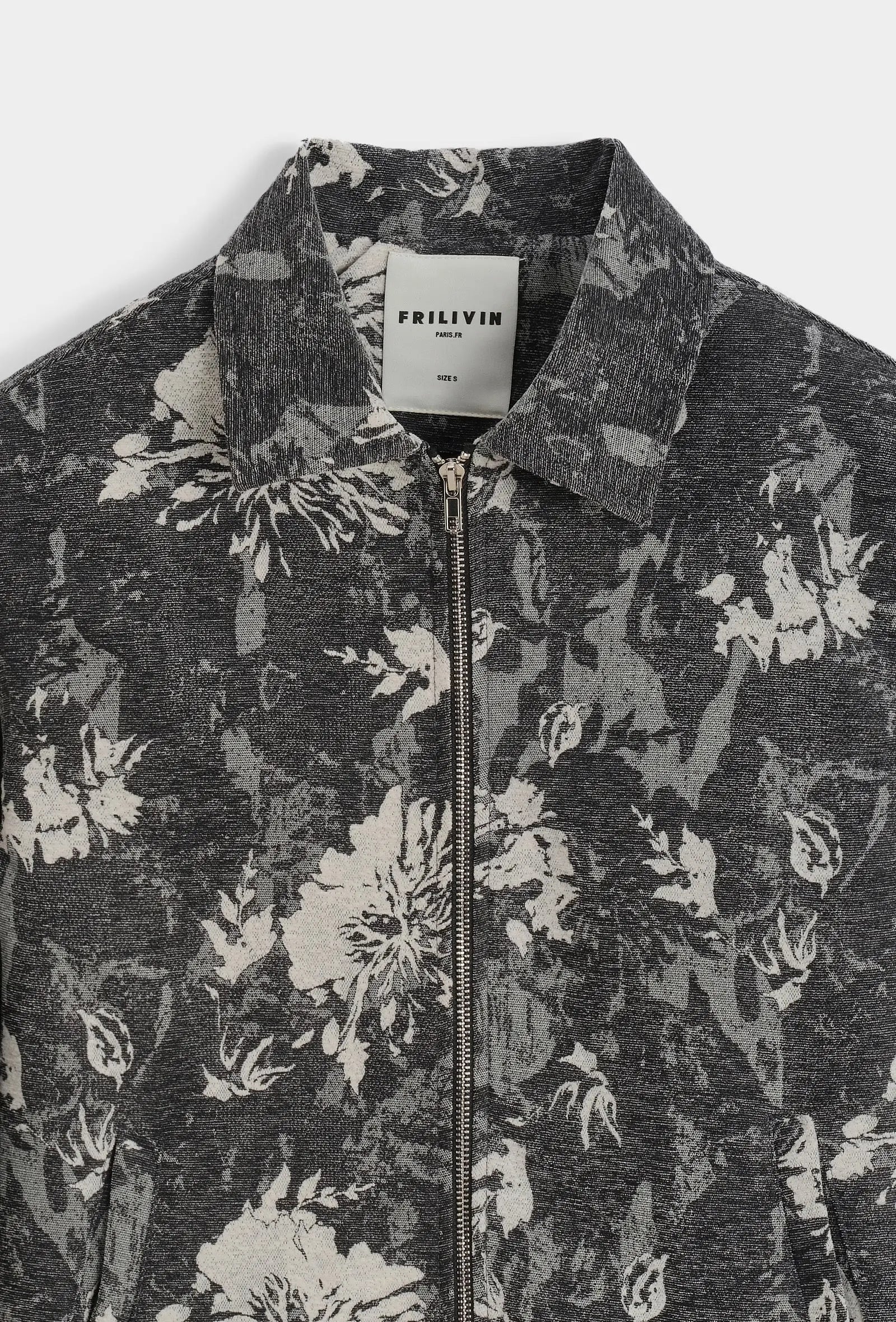 Veste zippée à motif floral bonhomme