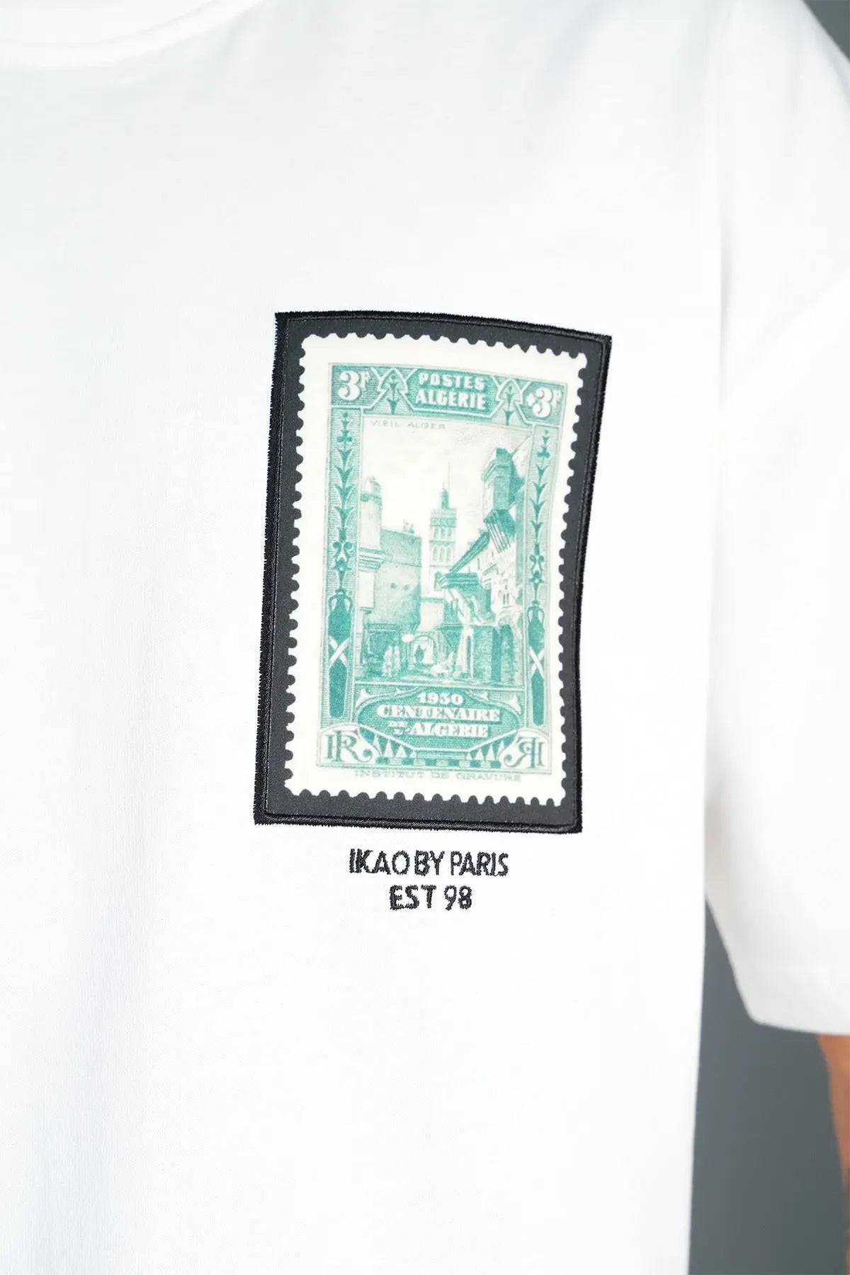 Tee Shirt timbre Algerie Blanc - bonhomme