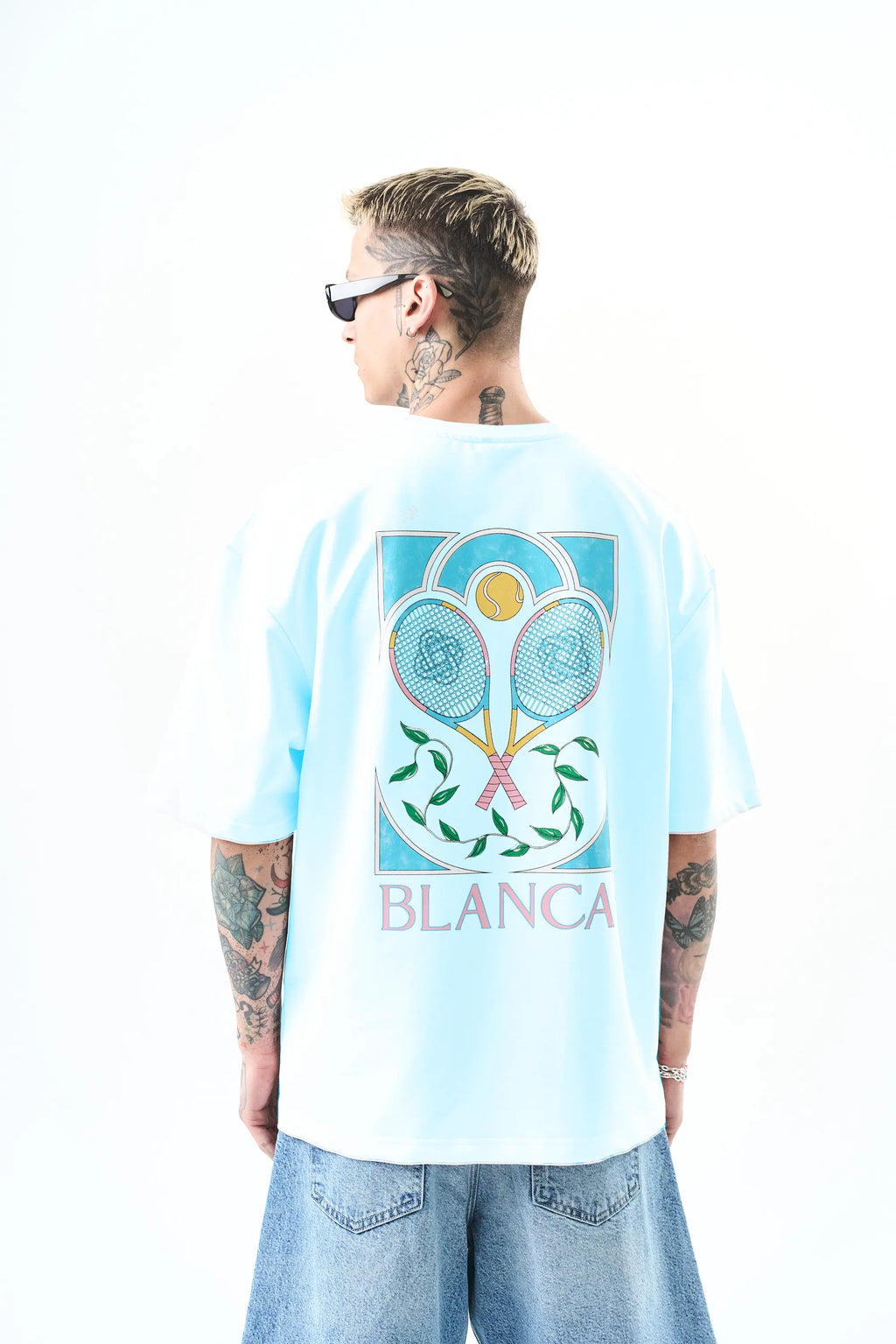 Tee Shirt Blanca Tennis Ciel bonhomme