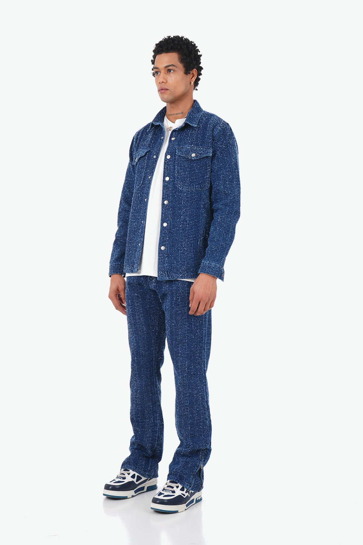 Ensemble veste et pantalon Jeans Bleu Foncé