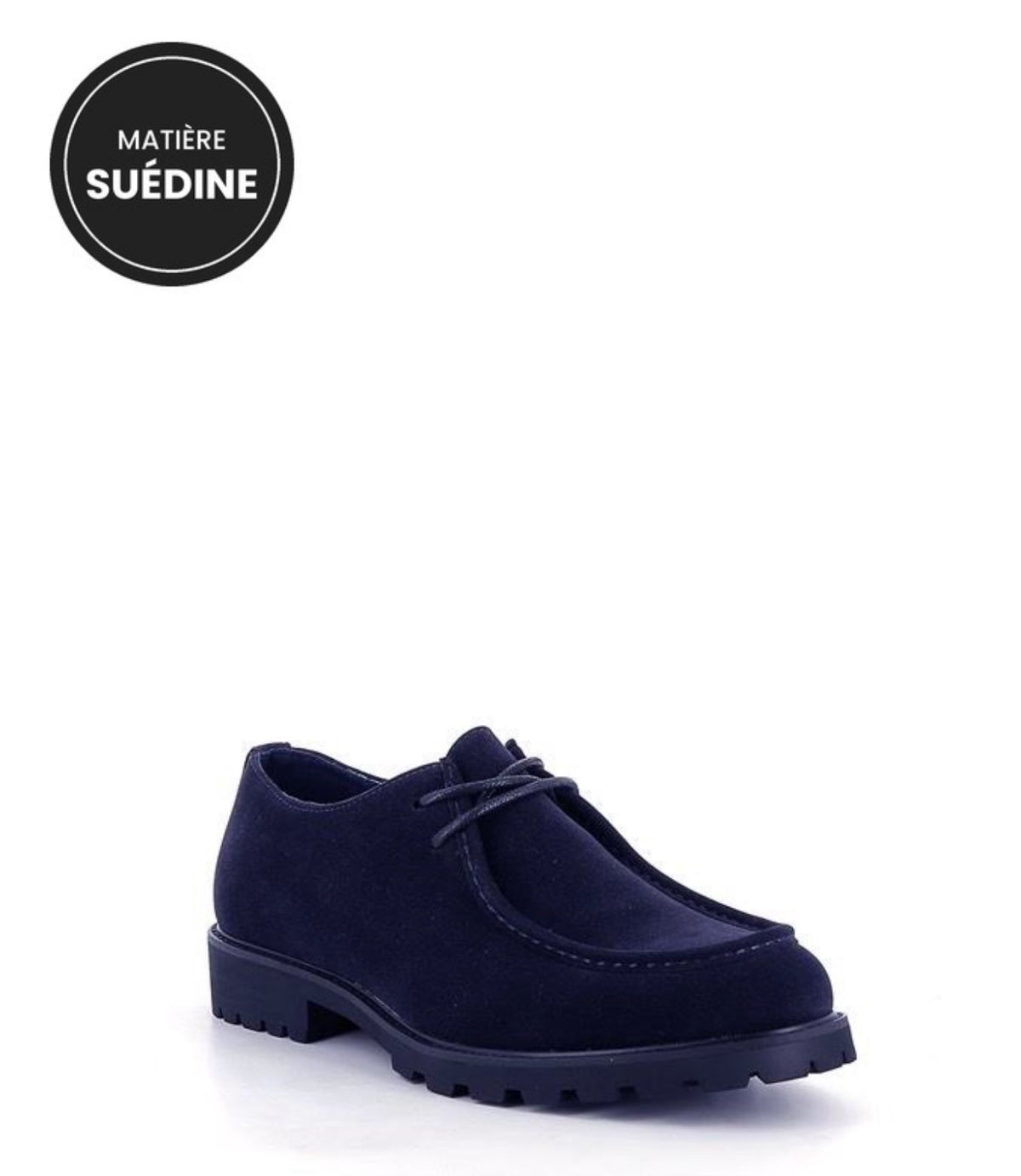 Chaussures derby homme moc-toe semelle chunky