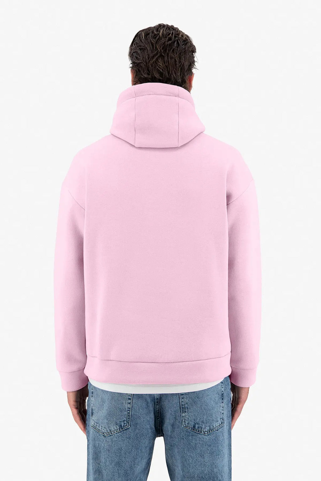Sweat capuche Rose avec cœur Ciel bonhomme