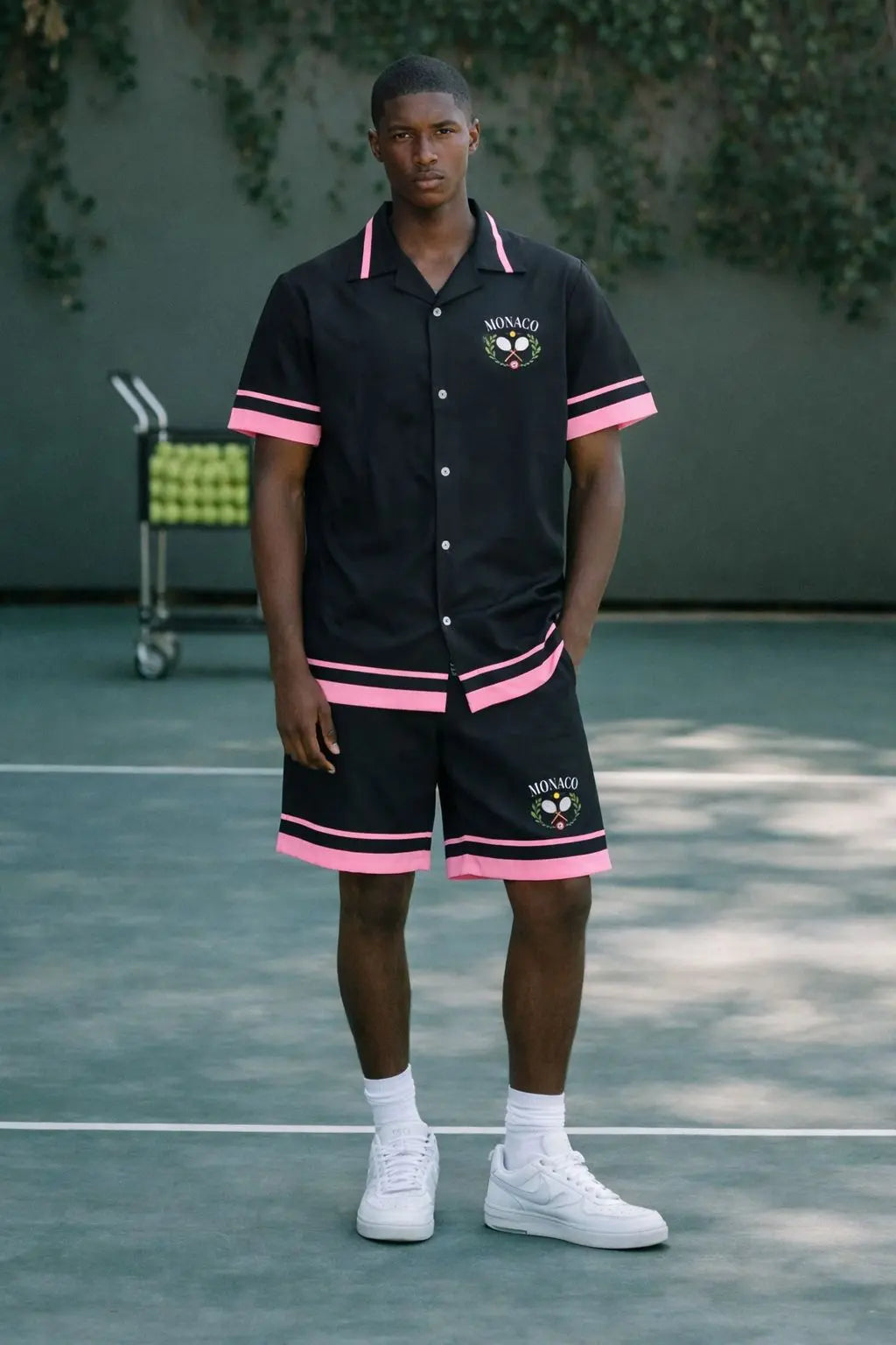 Ensemble Homme chemise short “Monaco Tennis” Esprit Riviera bonhomme