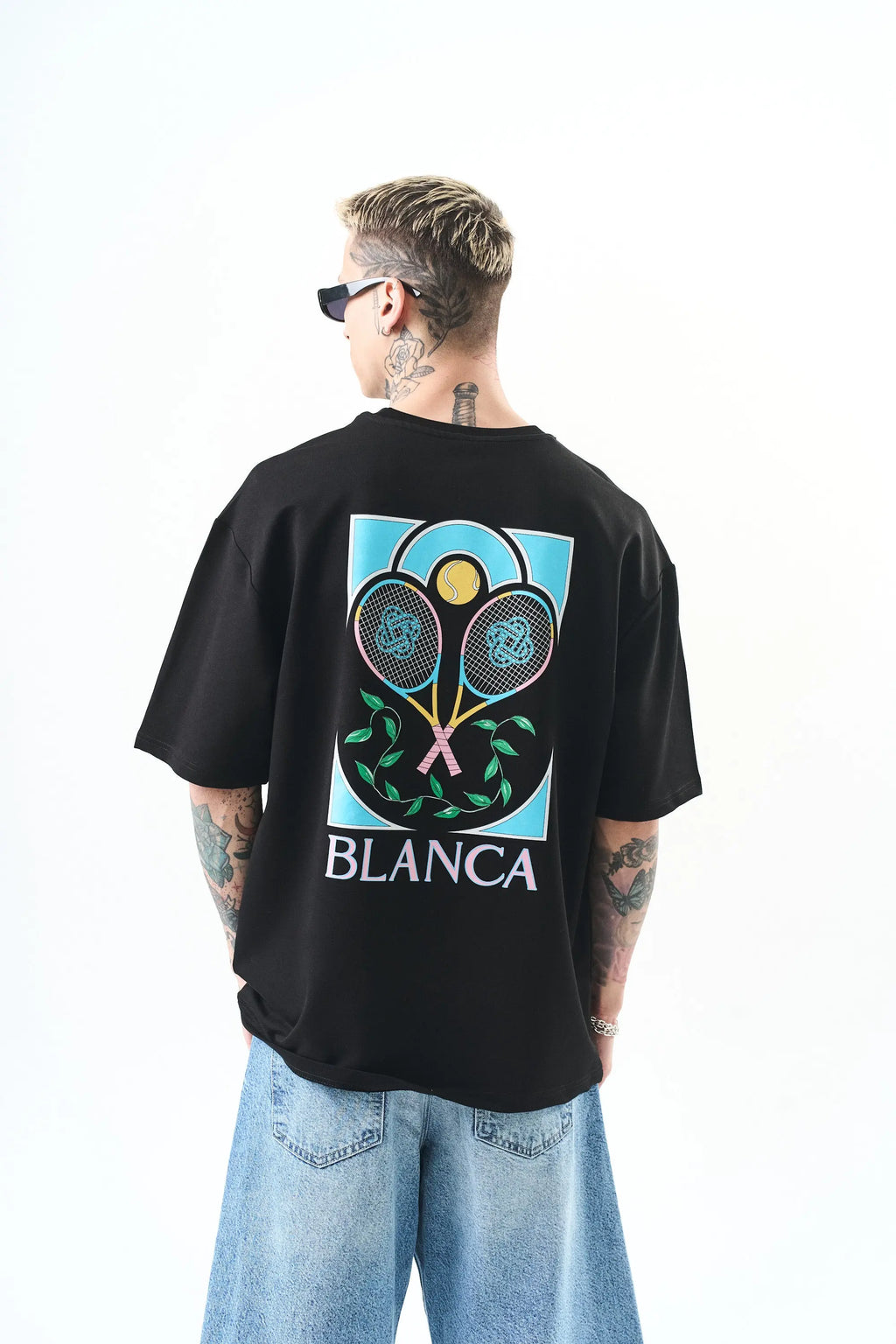 Tee Shirt Blanca Tennis Noir bonhomme