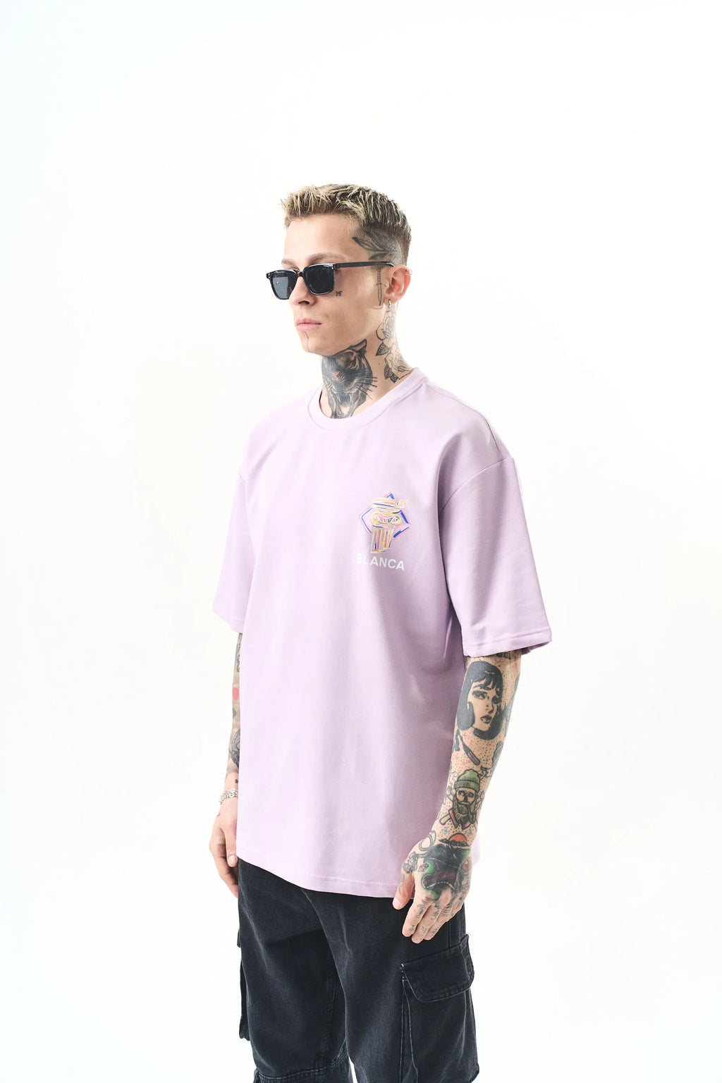 Tee Shirt Blanca Monument Violet bonhomme