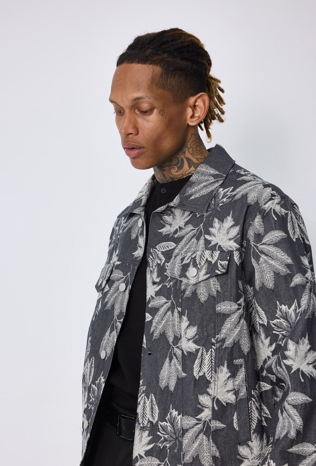 Veste homme imprimé feuilles – Coupe streetwear