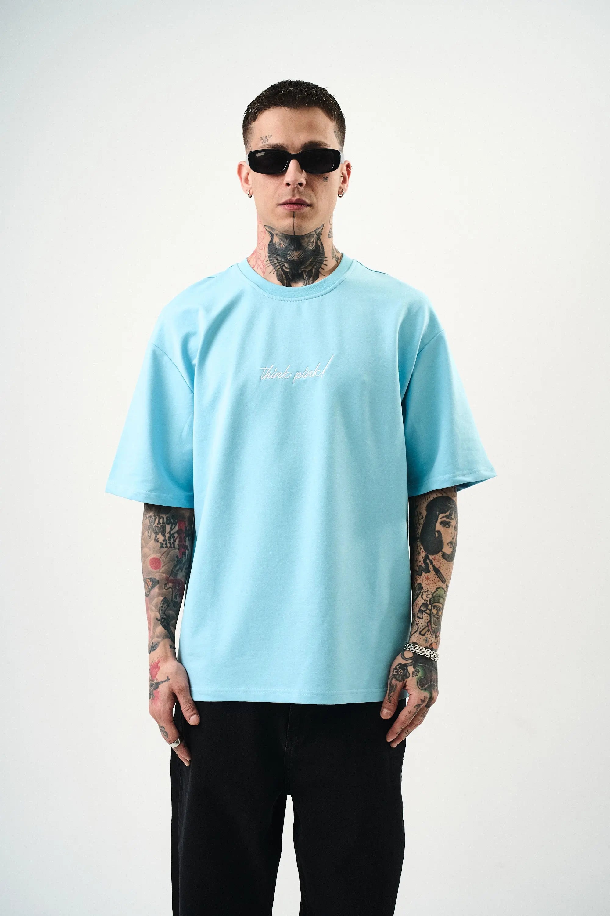 Tee Shirt Leo Think Pink Ciel bonhomme