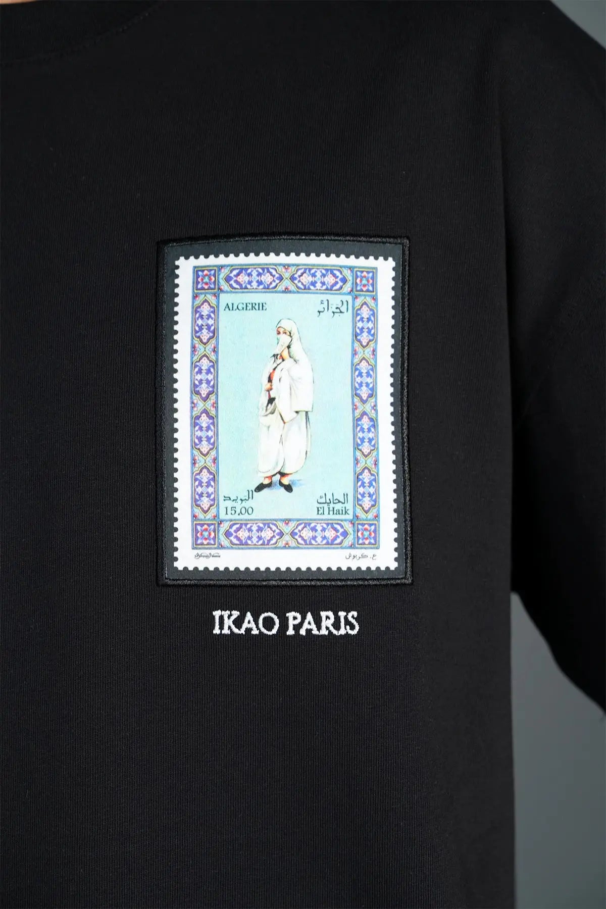 Tee Shirt El Haik Algeria Noir - bonhomme