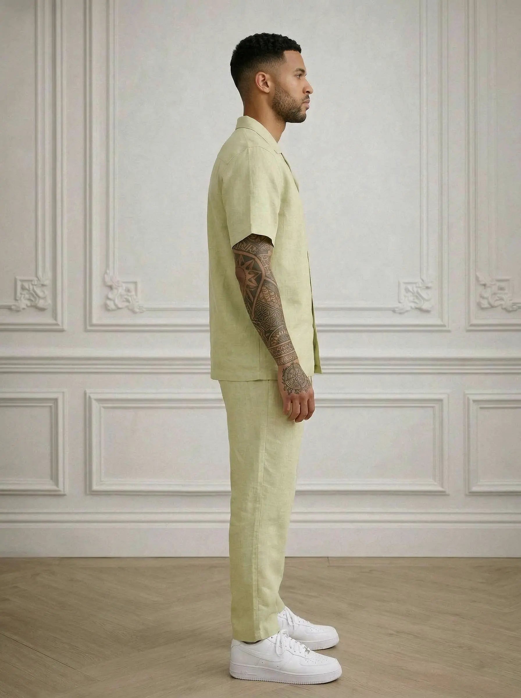 Ensemble chemise & pantalon Homme en Lin – style estival bonhomme