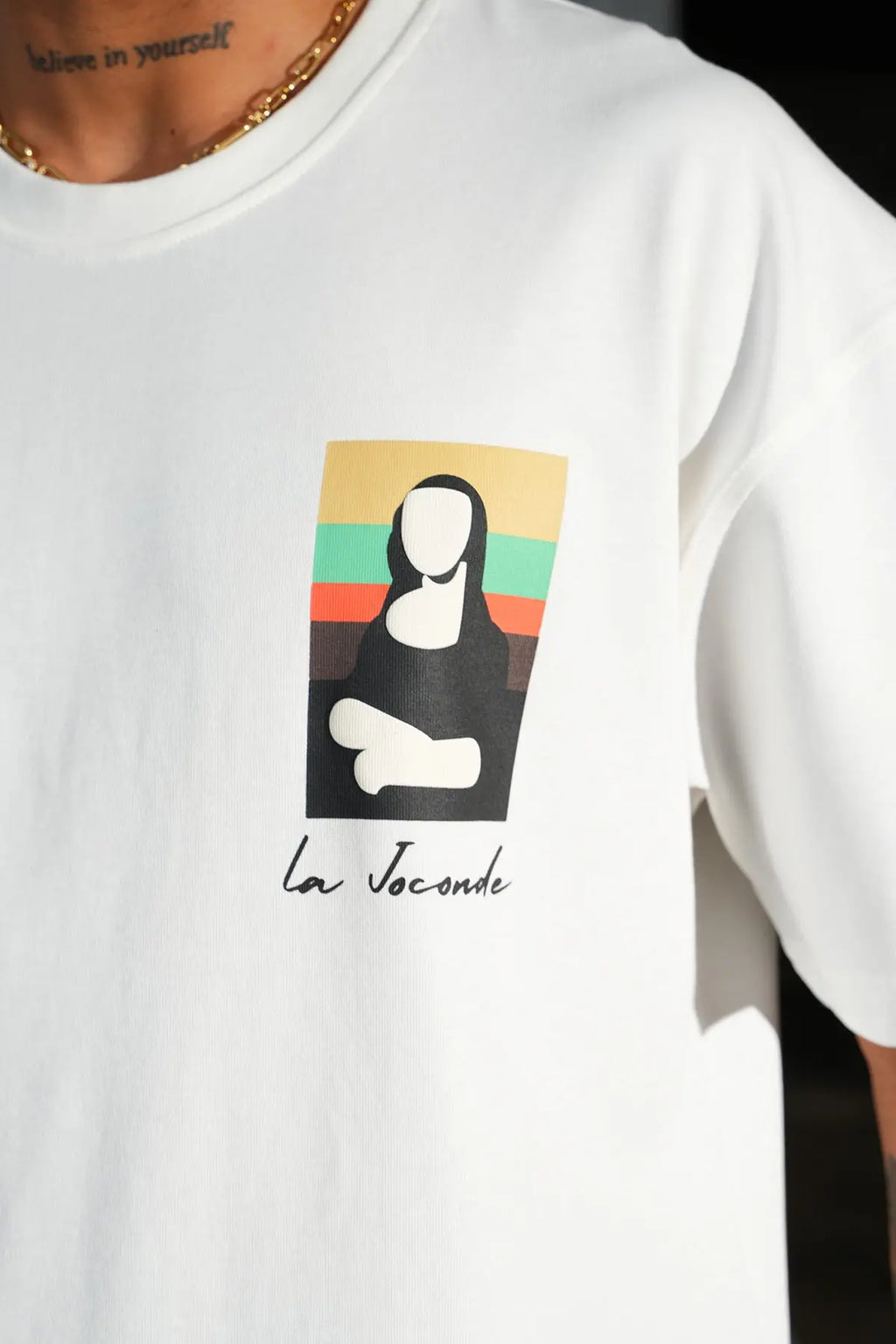 Tee-shirt Joconde Blanc - bonhomme