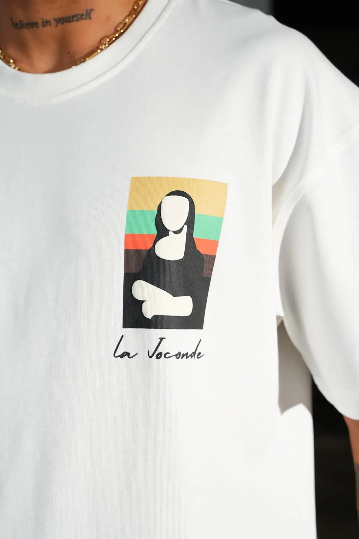 Tee-shirt Joconde Blanc - bonhomme