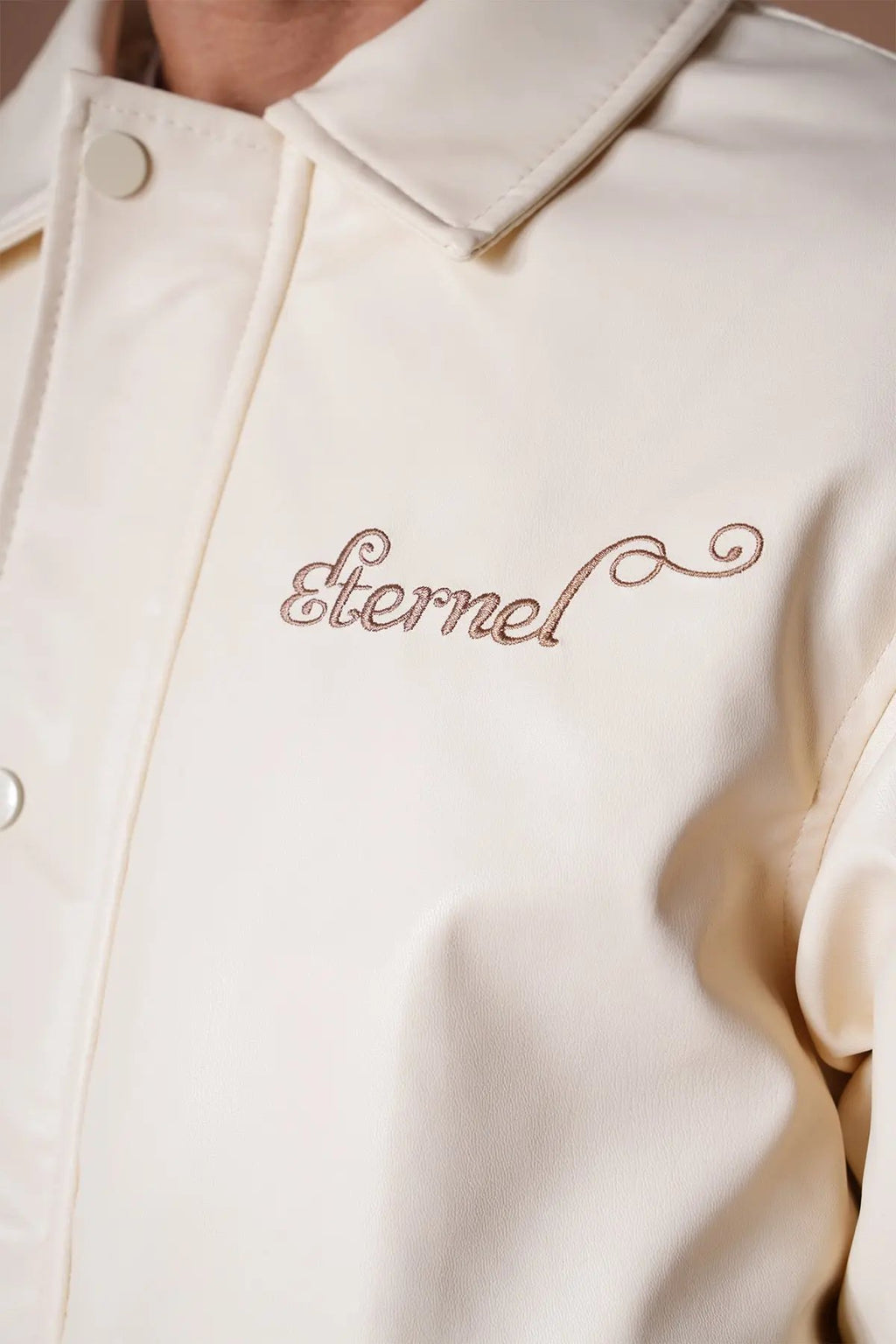 Blouson Ikao Atelier Éternel Similicuir Beige bonhomme