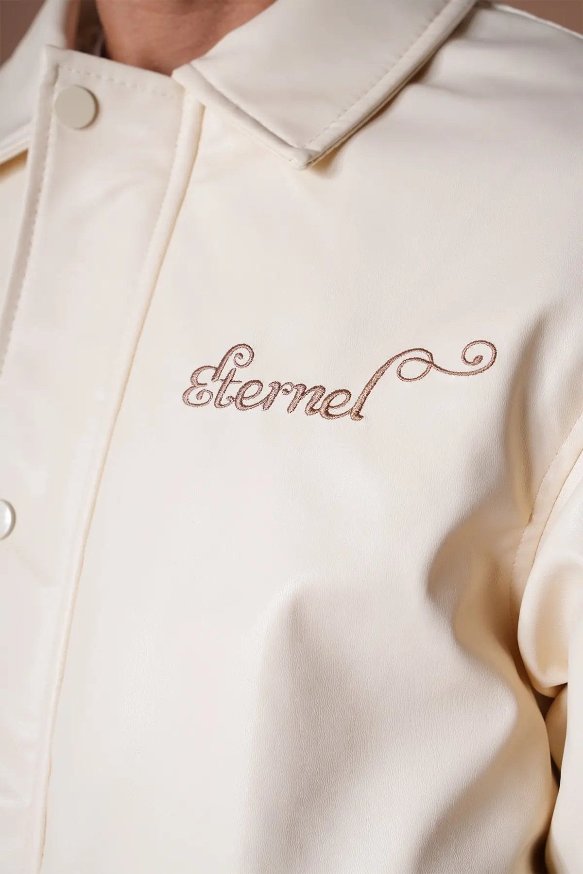 Blouson Ikao Atelier Éternel Similicuir Beige bonhomme