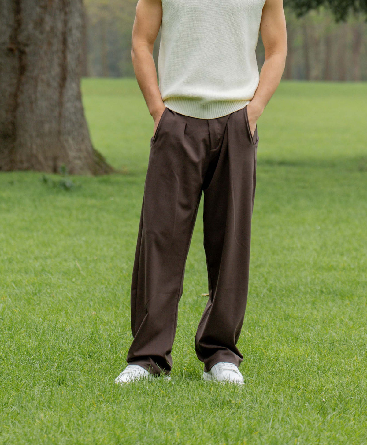 Pantalon Homme coupe fluide à pinces – esprit casual premium