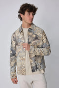 Veste Homme imprimée effet tapisserie coupe casual bonhomme