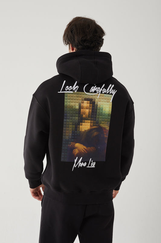 Sweat Capuche Mona Lisa Noir