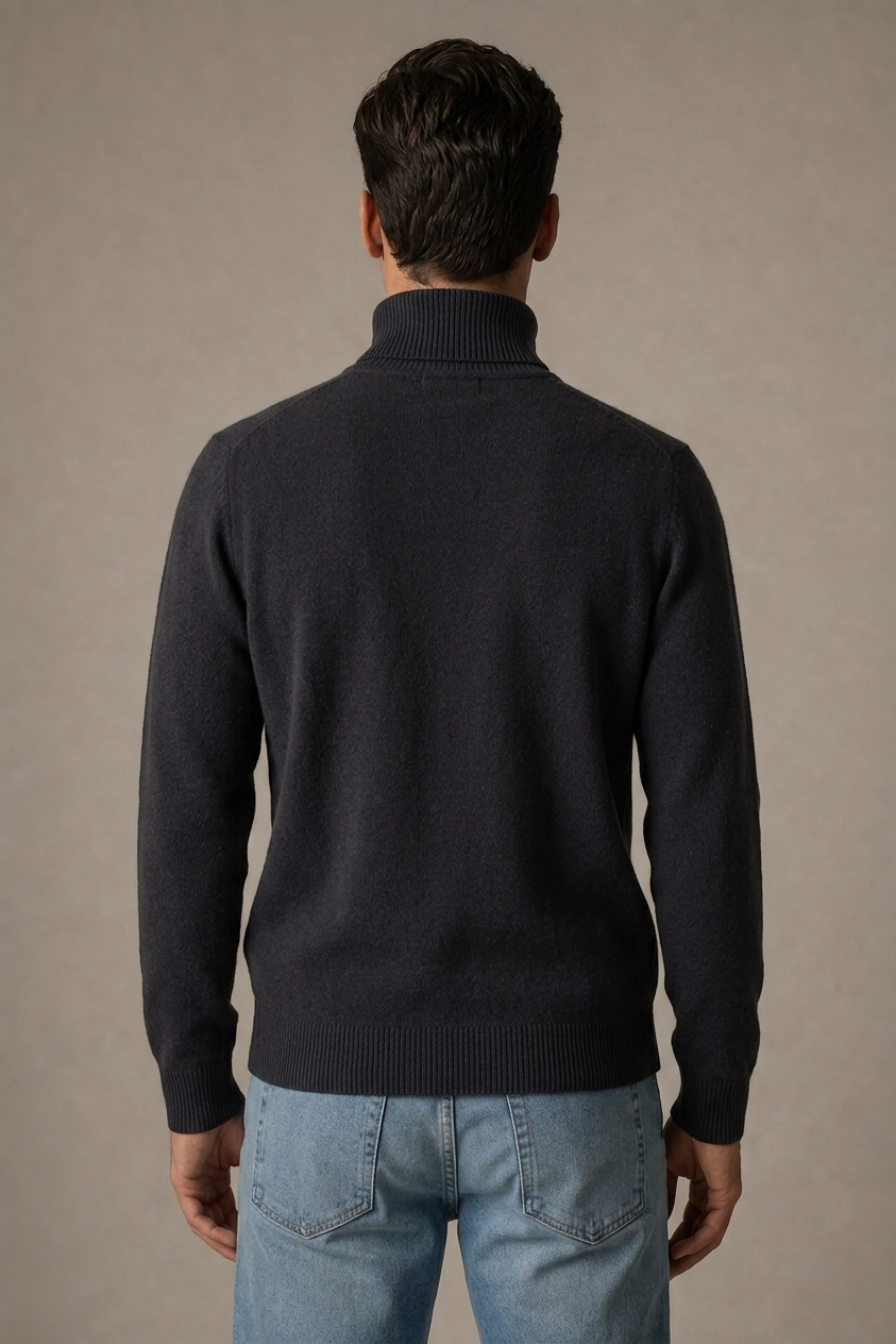 Pull homme col roulé maille – photo 6