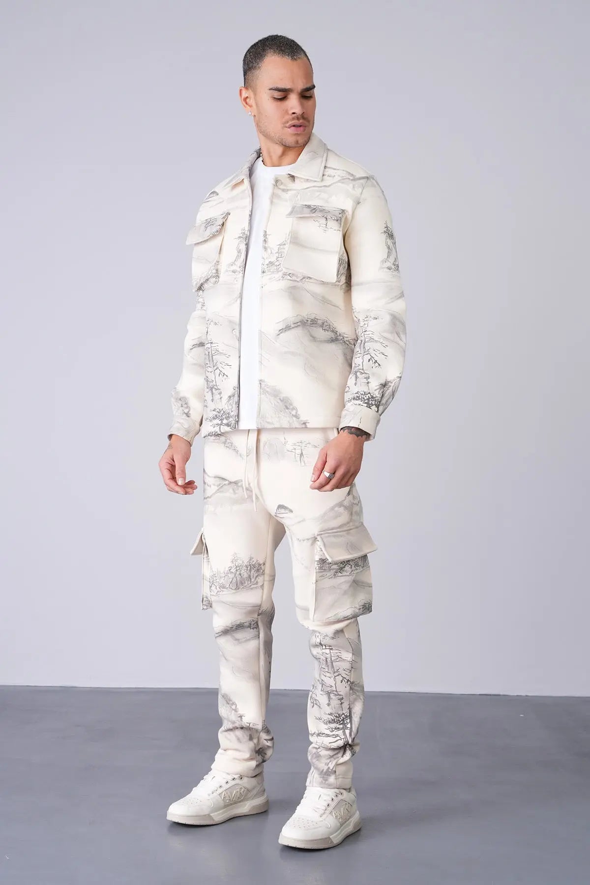 Ensemble Jogging Montagne Beige bonhomme