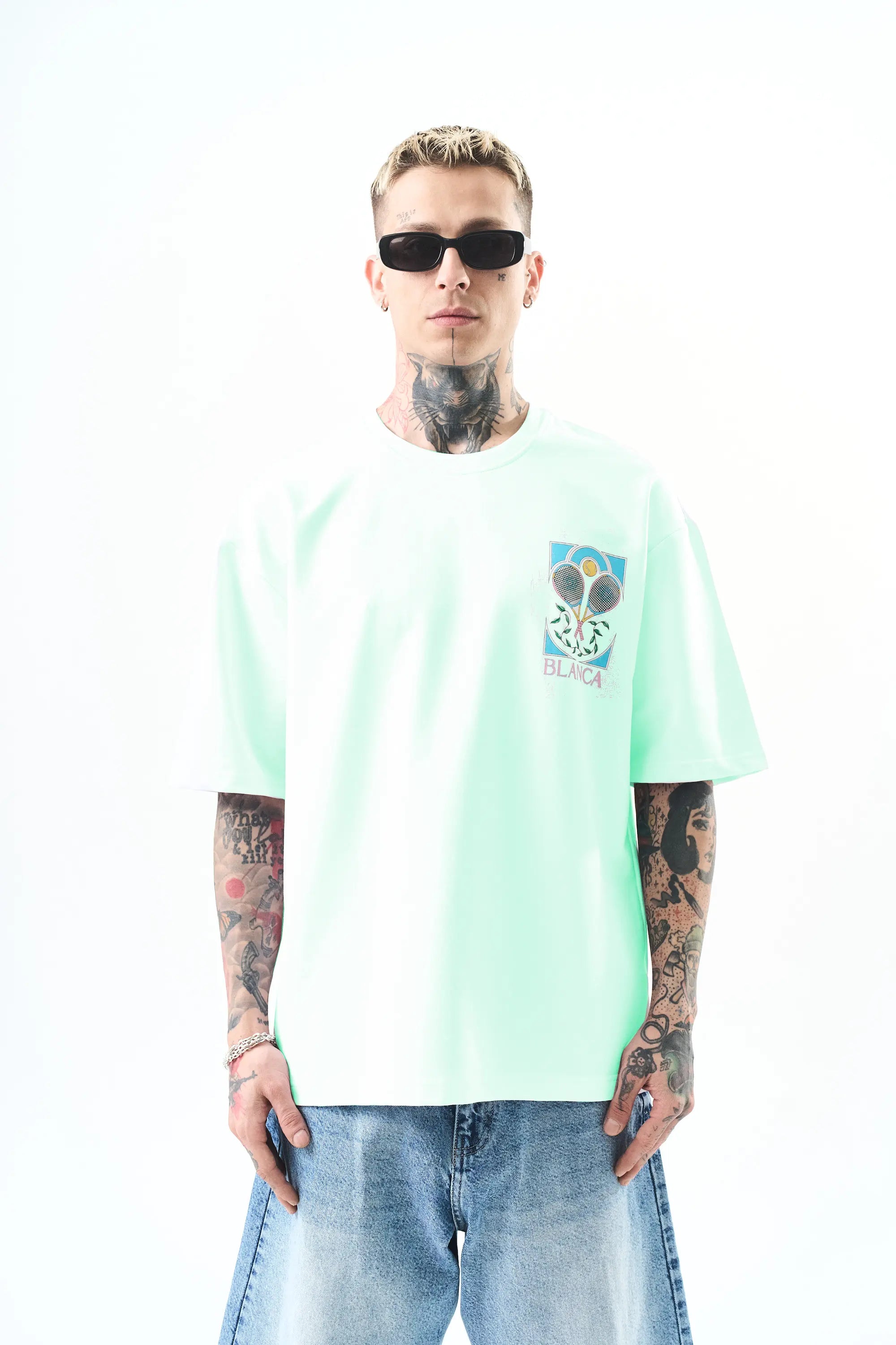 Tee Shirt Blanca Tennis Aqua bonhomme