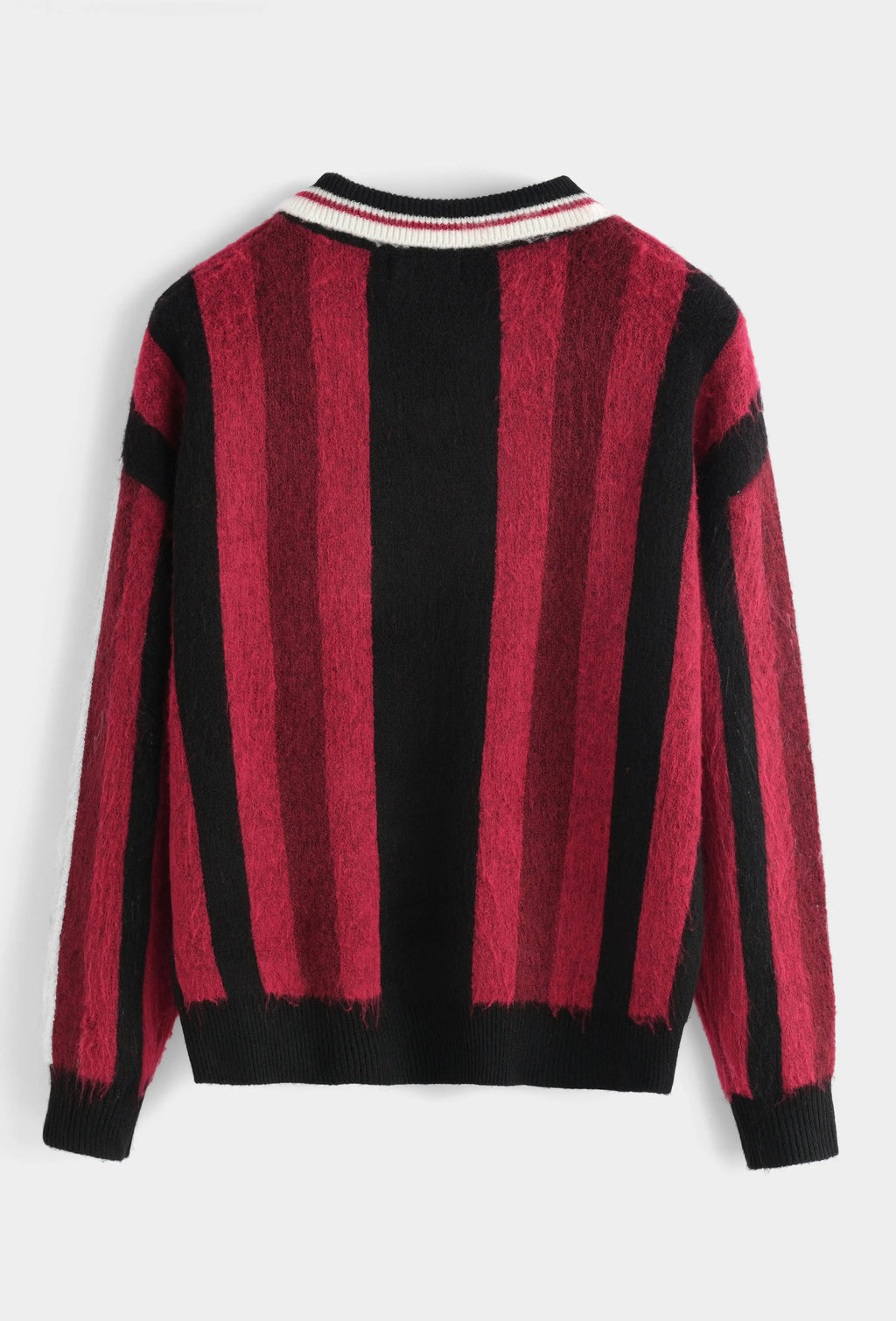 Pull Homme Rayé Rouge et Noir – Style Champion bonhomme