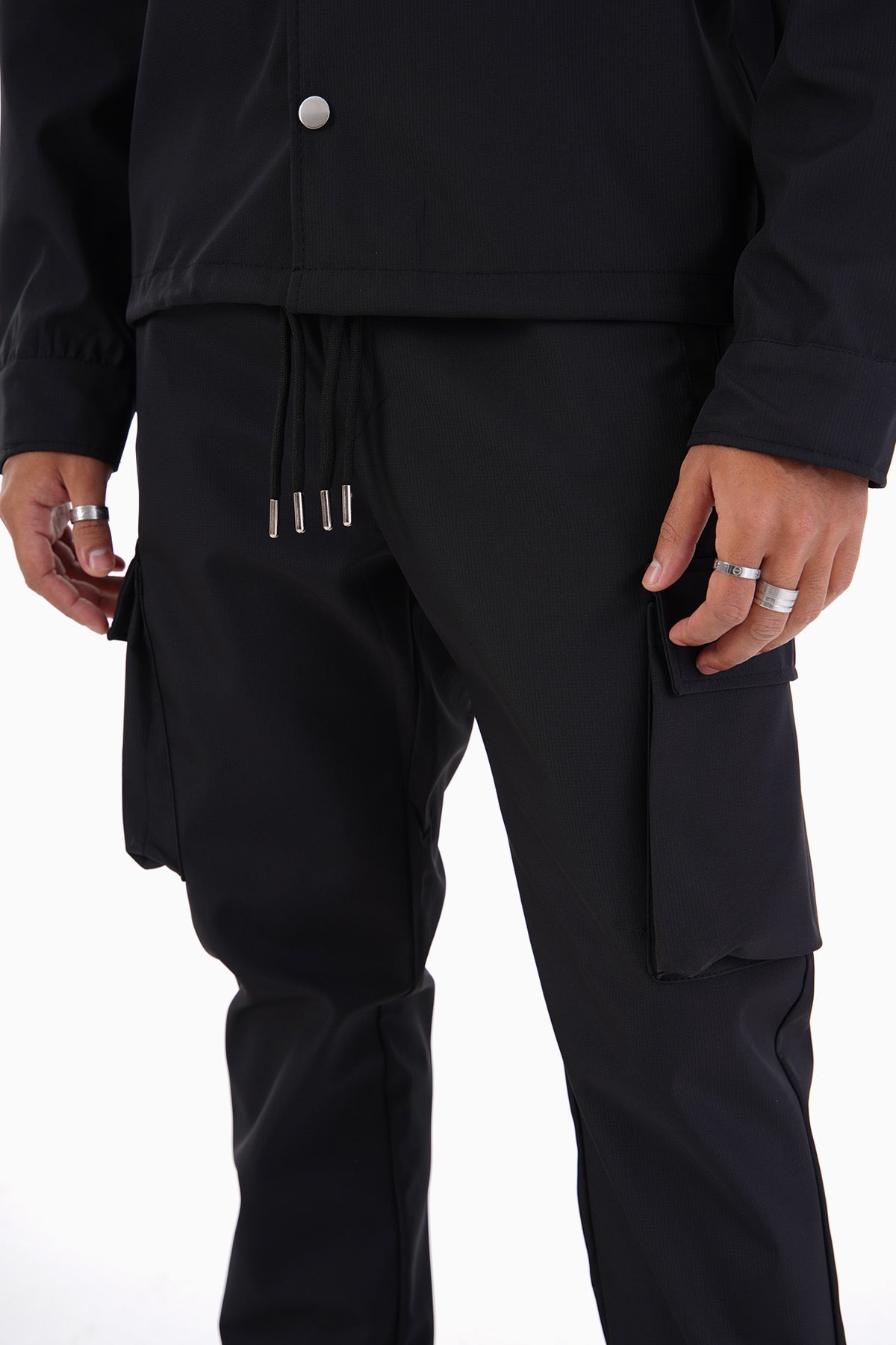 Ensemble Homme Veste et Pantalon Cargo Noir