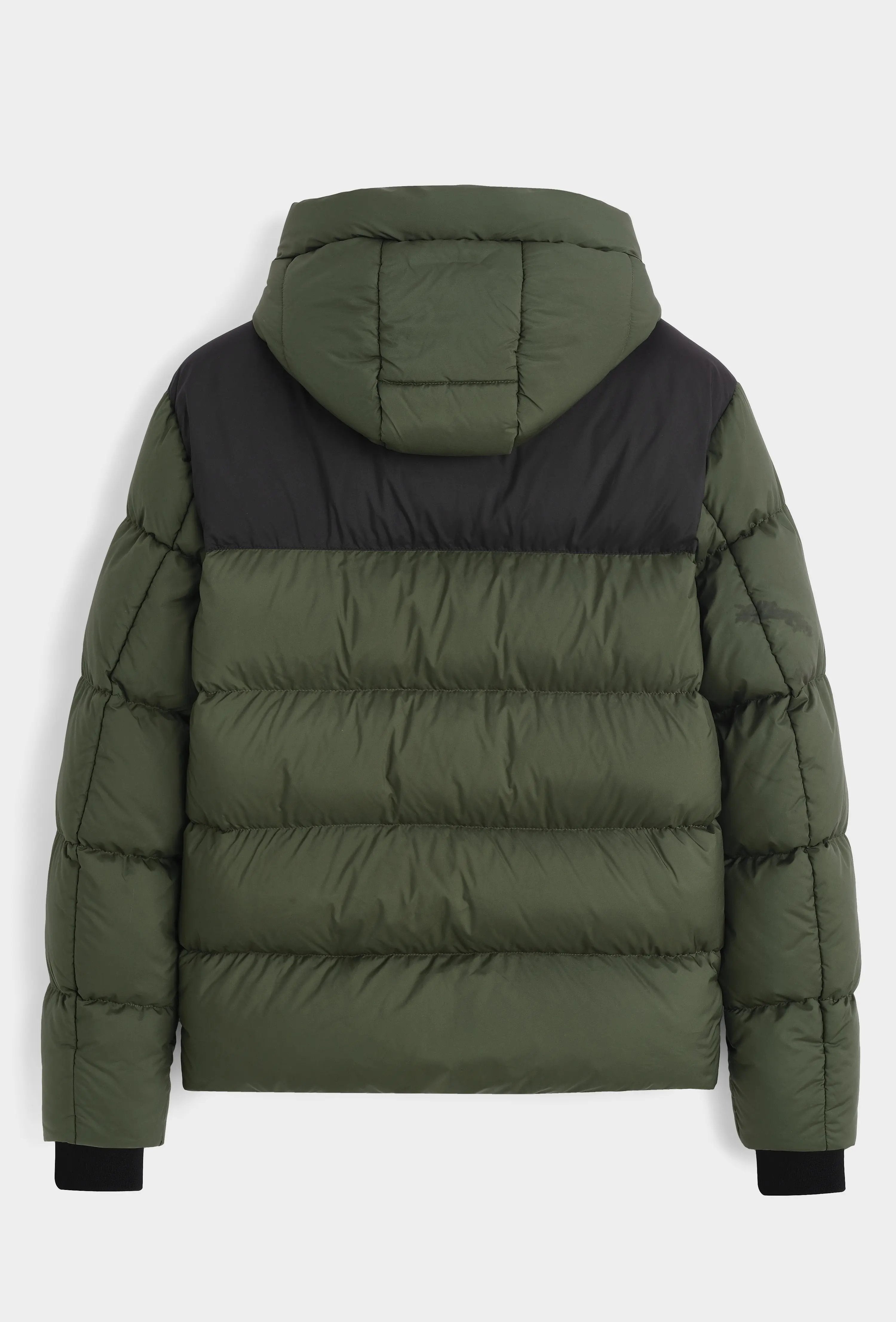 Doudoune Homme Bicolore Kaki & Noir – Style Urbain, Chaude et Tendance bonhomme