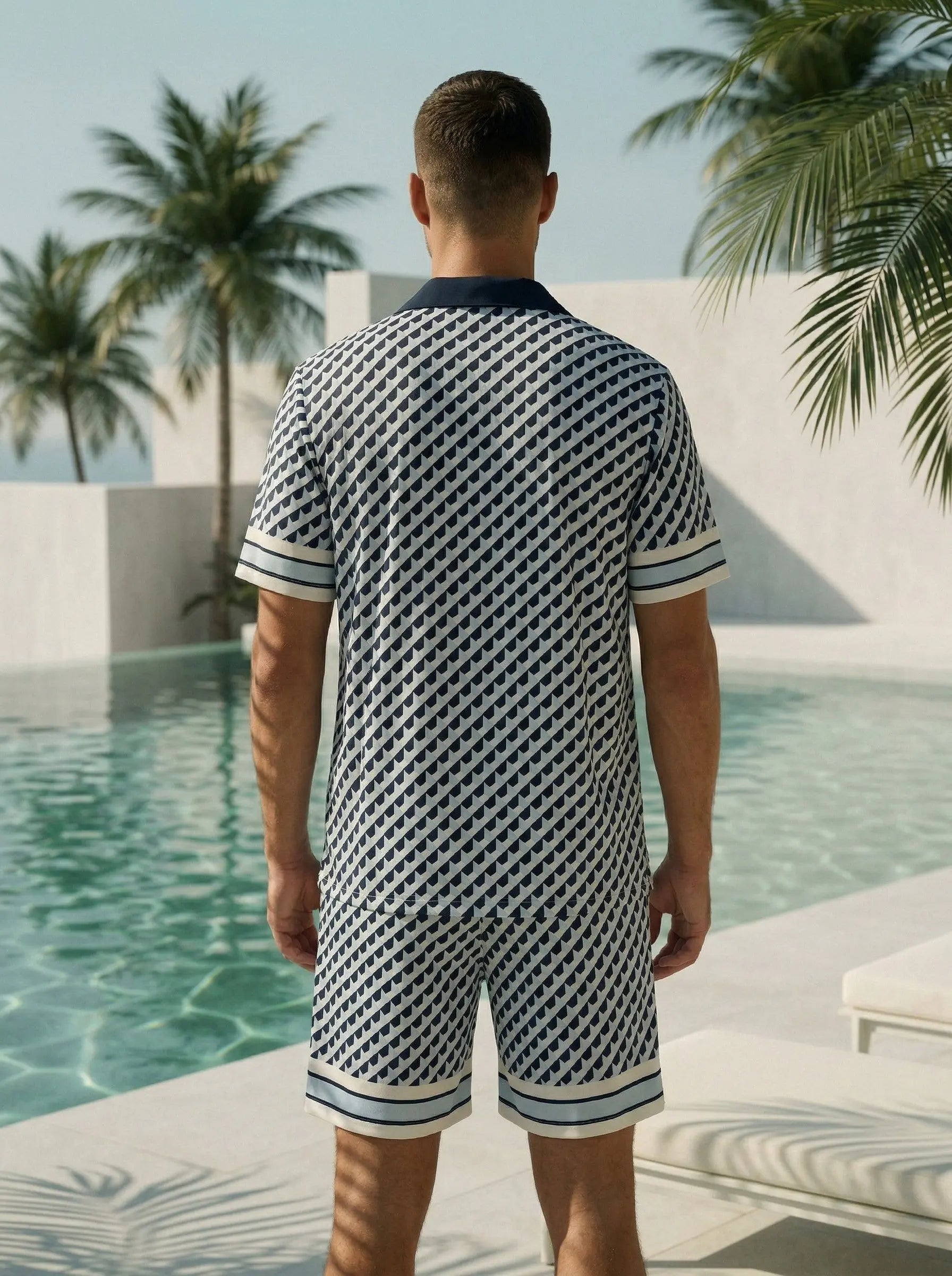 Ensemble Homme chemise & short coupe fluide été bonhomme