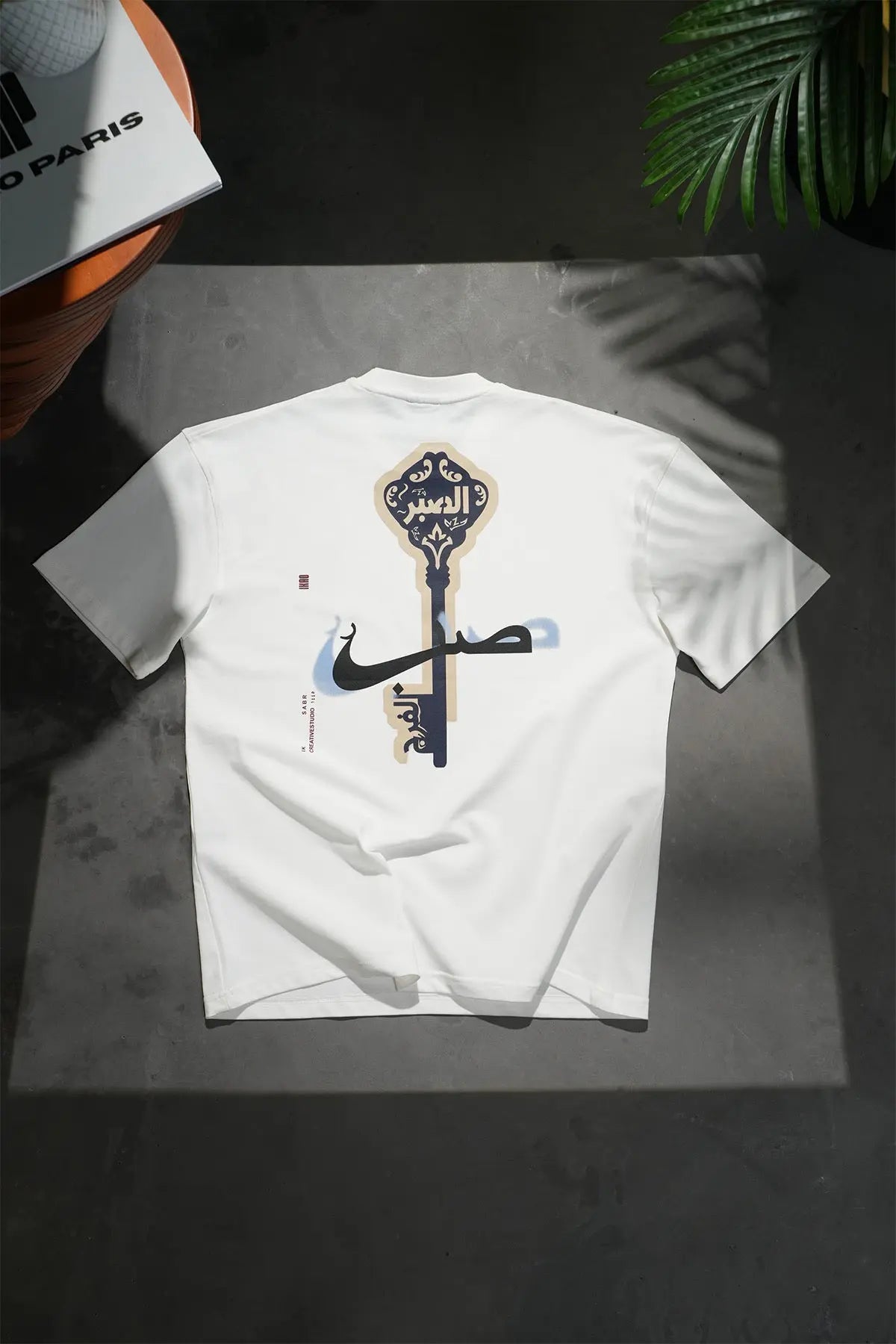 T-shirt Oversize Blanc – Key of Sabr "Patience" bonhomme