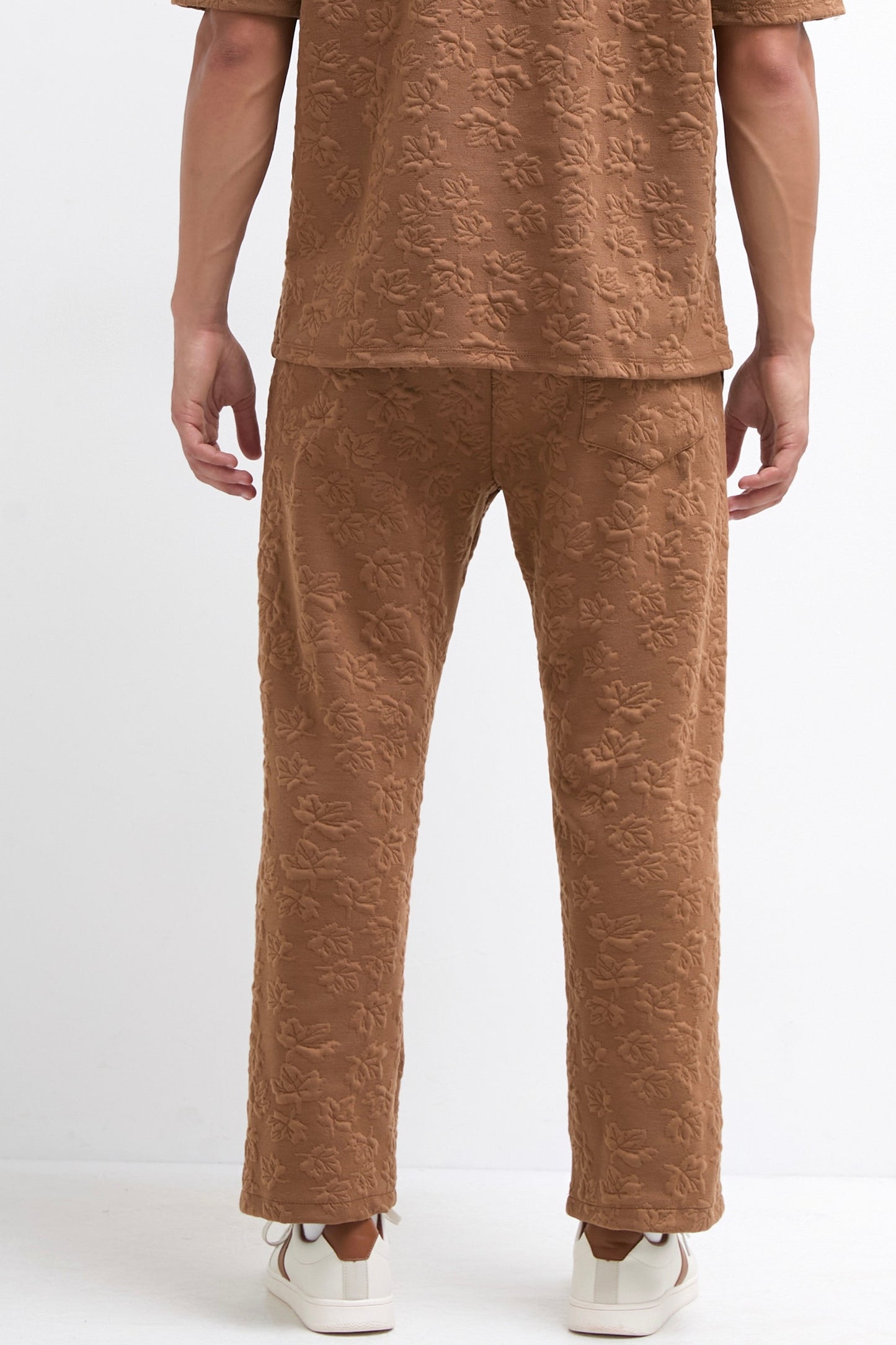 Pantalon jogging camel brodé florale