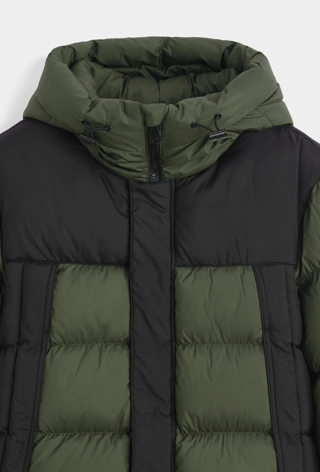 Doudoune Homme Bicolore Kaki & Noir – Style Urbain, Chaude et Tendance bonhomme