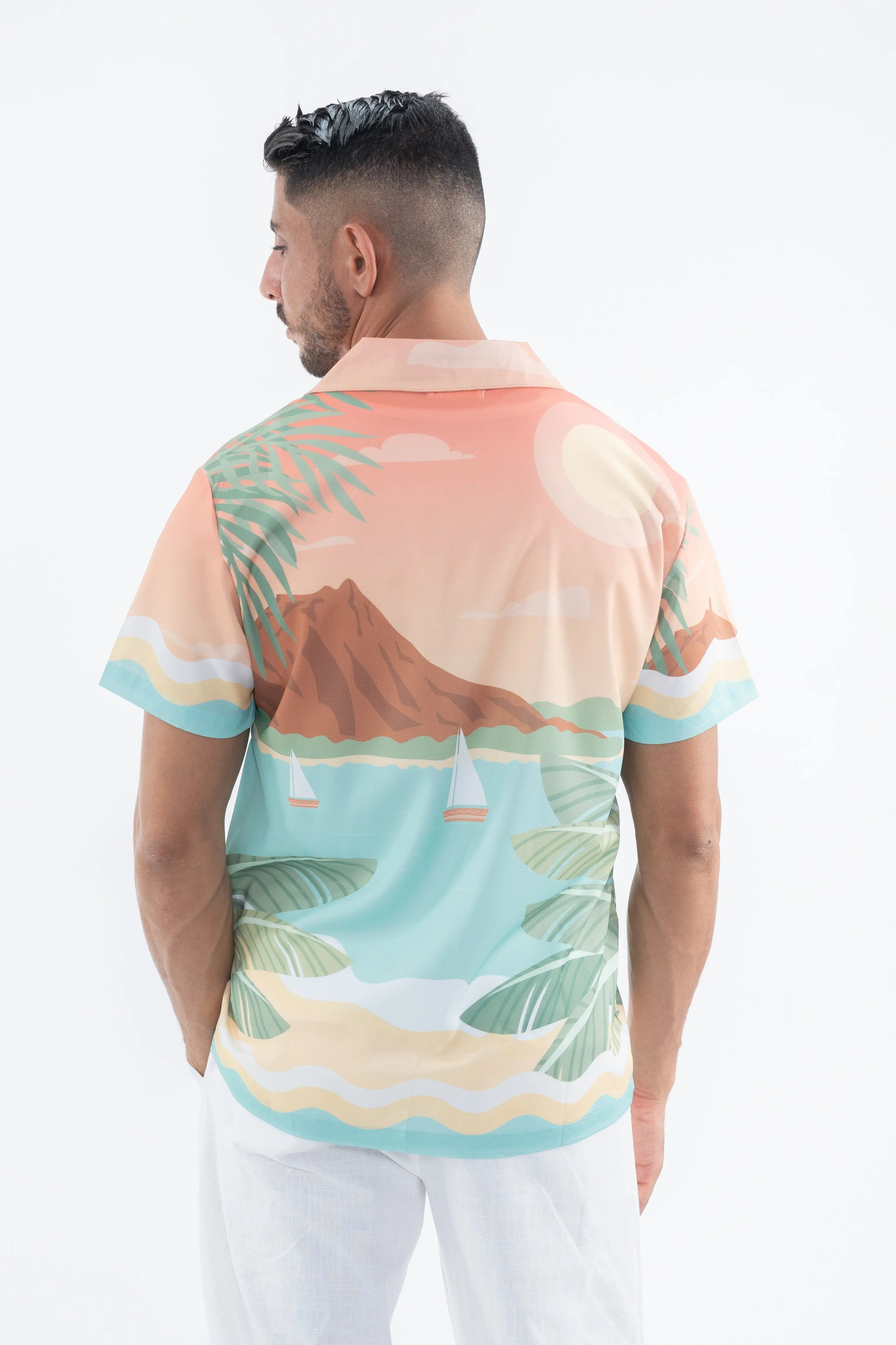 Chemise Homme beige bonhomme