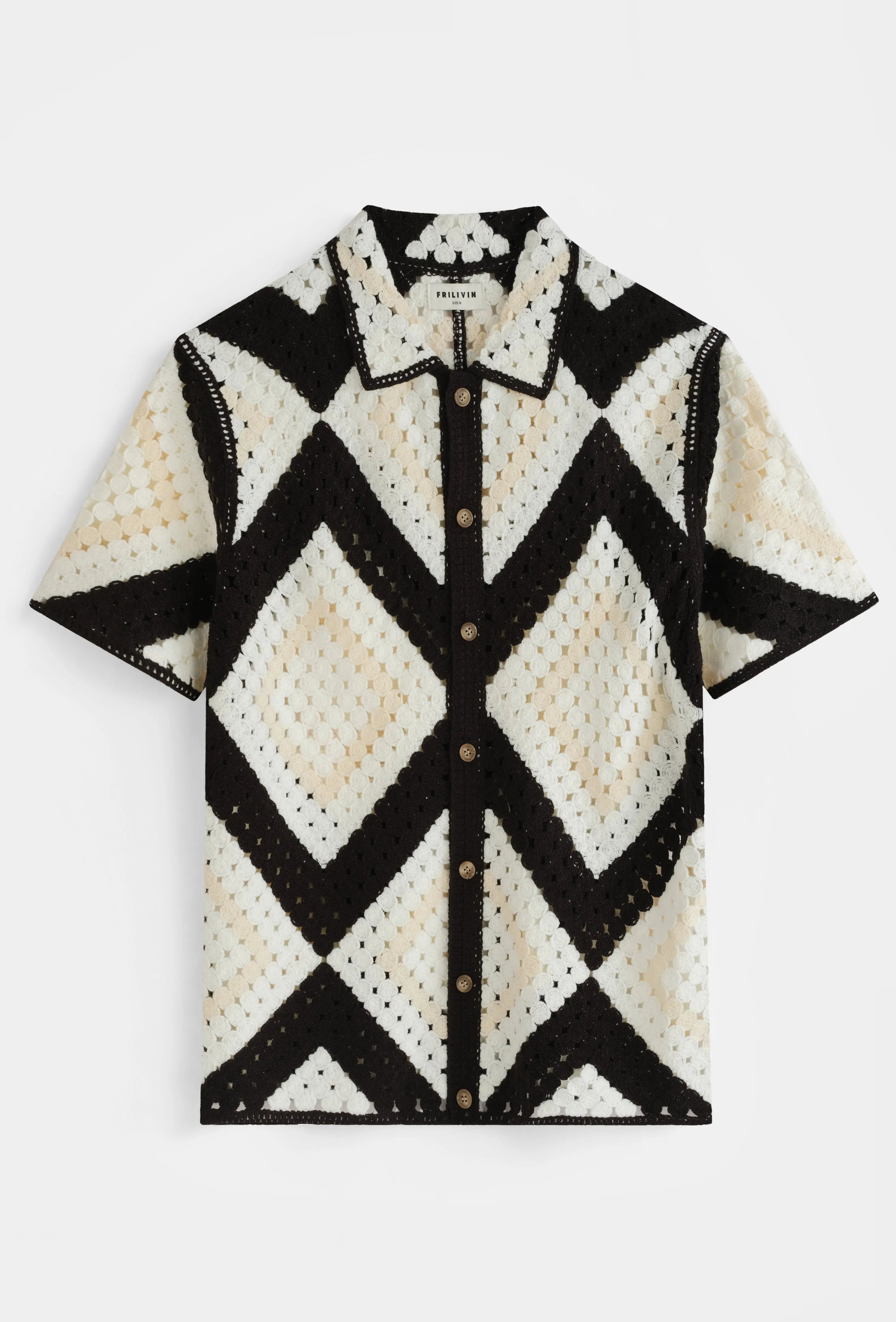 Chemise Crochet Homme motifs bonhomme