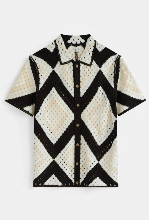Chemise Crochet Homme motifs bonhomme