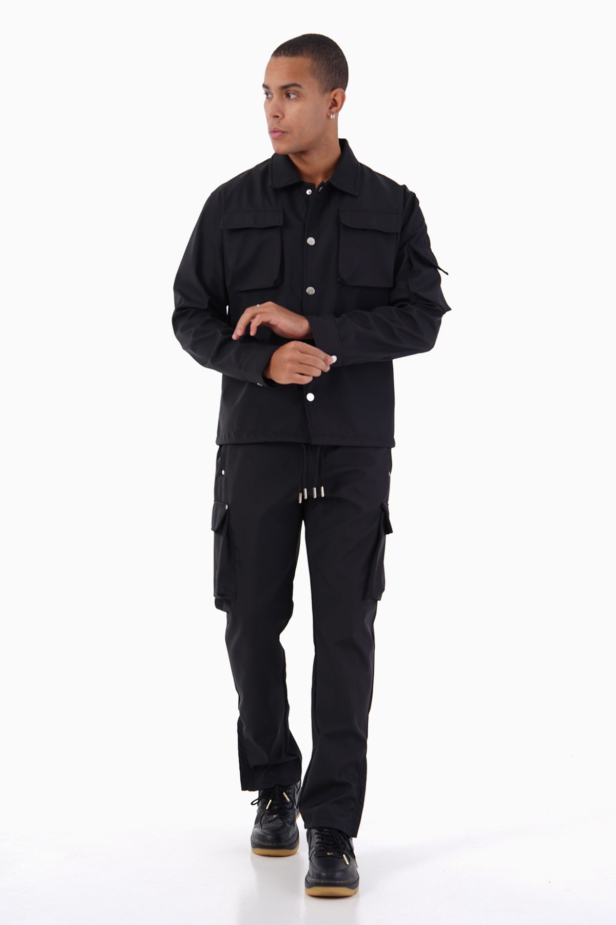 Ensemble Homme Veste et Pantalon Cargo Noir