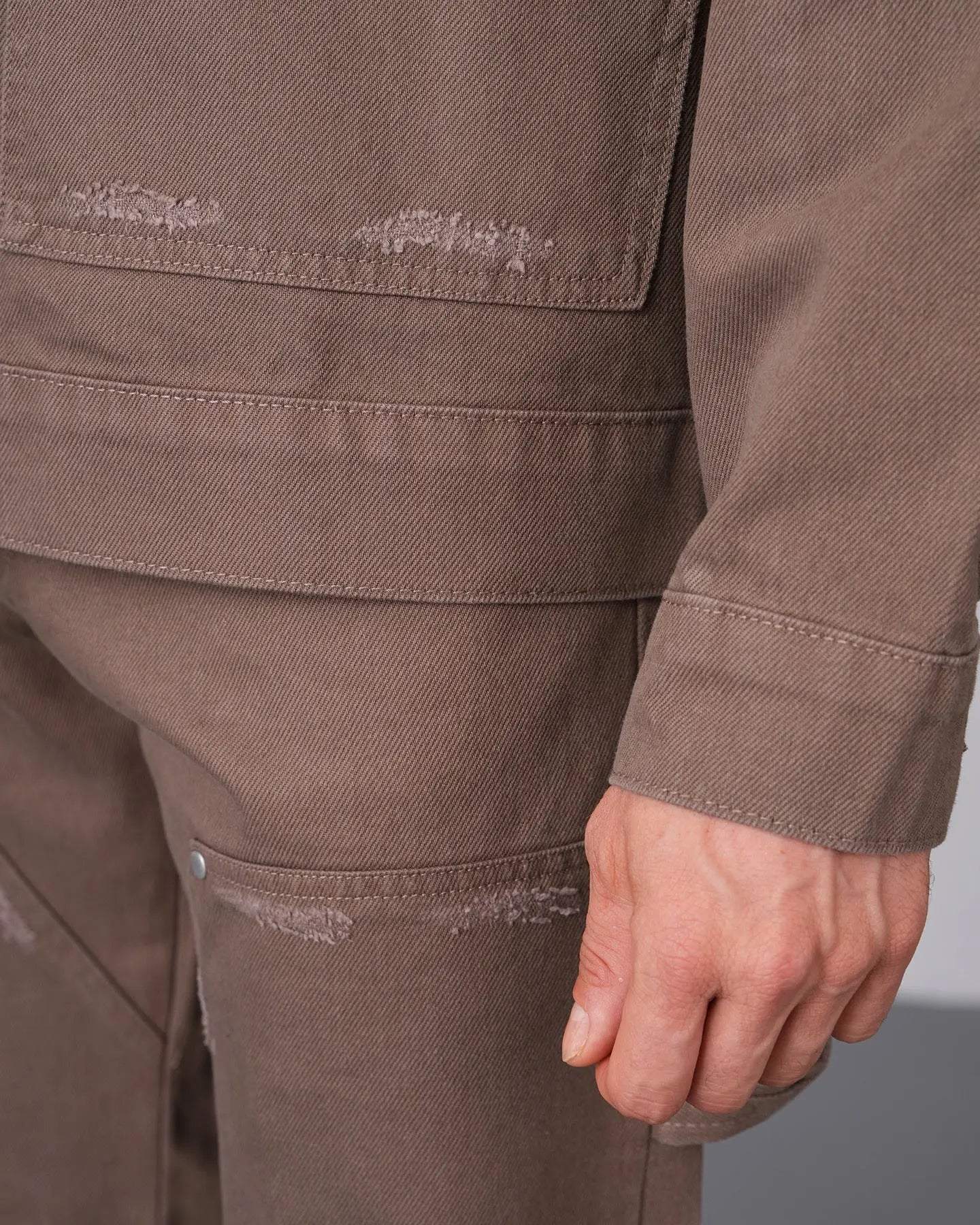 Ensemble Workwear Marron – Veste Denim & Jean Flare Carpenter bonhomme