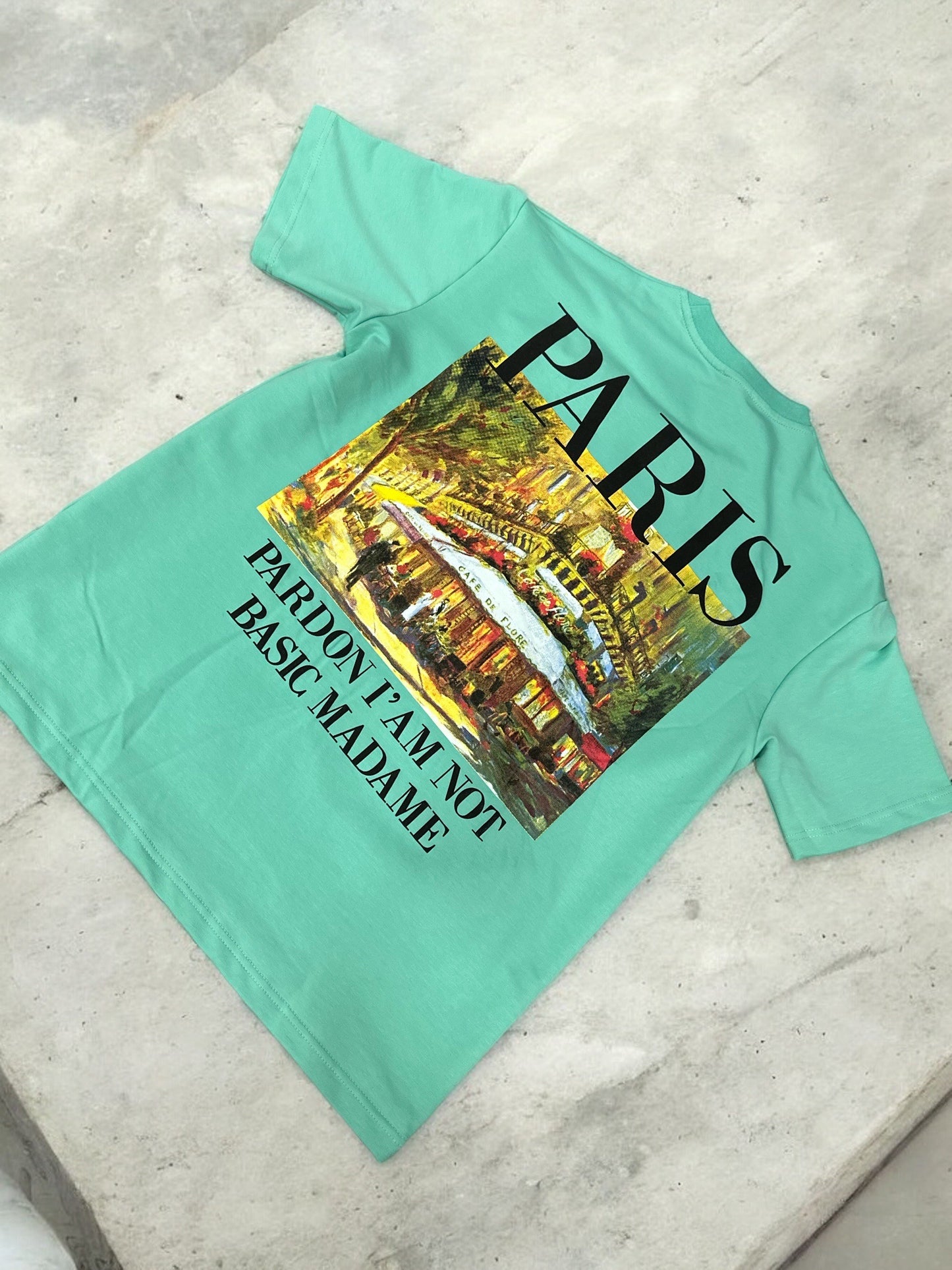 Tee Shirt Paris Aqua