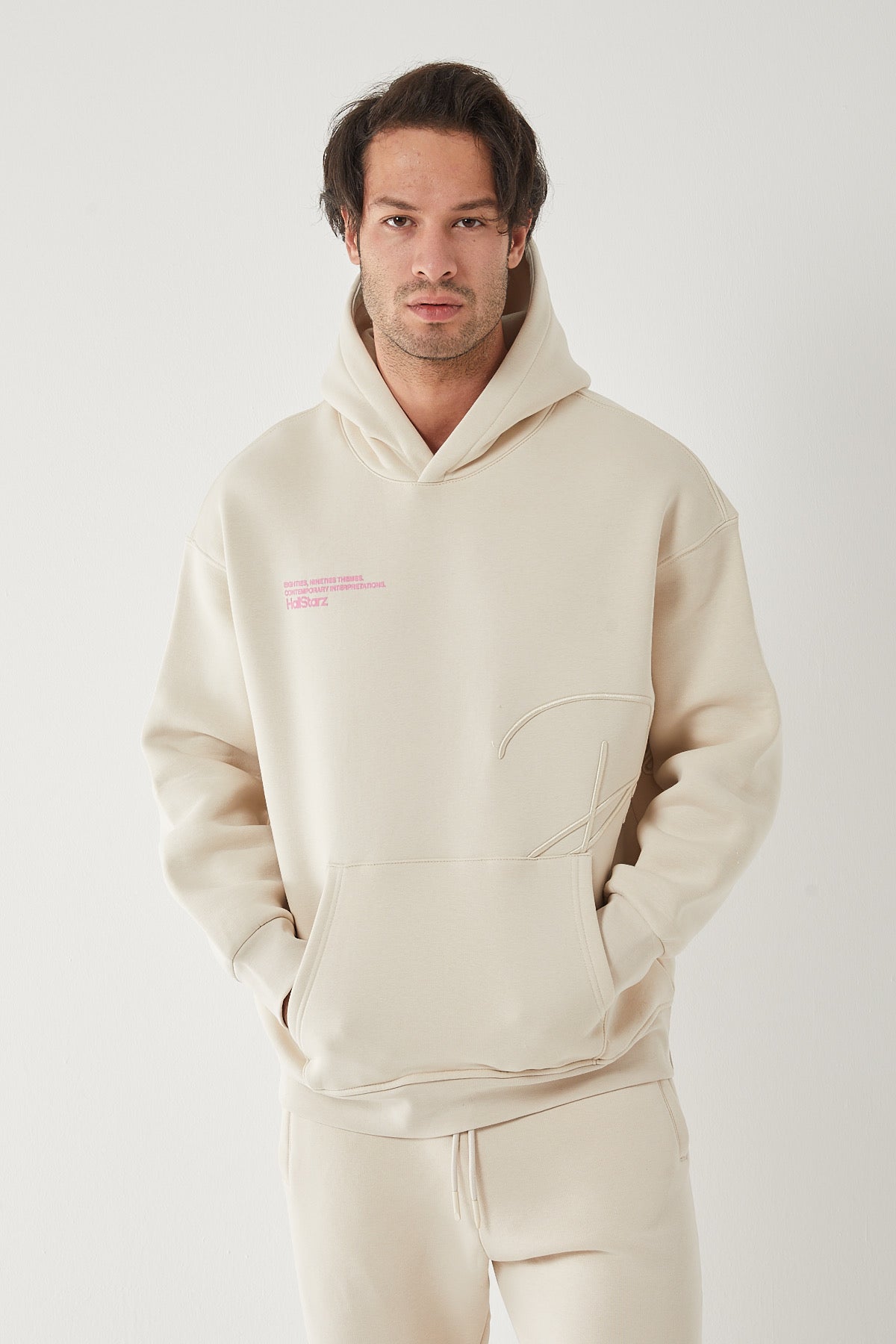 Sweat Capuche Beige la Panthère Rose