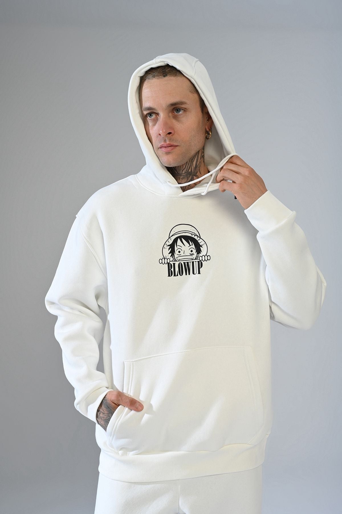 Sweat Capuche Blanc Kings Of Pirates