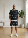ensemble chemise et short homme imprimé bonhomme