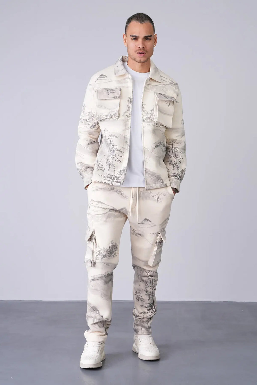 Ensemble Jogging Montagne Beige bonhomme