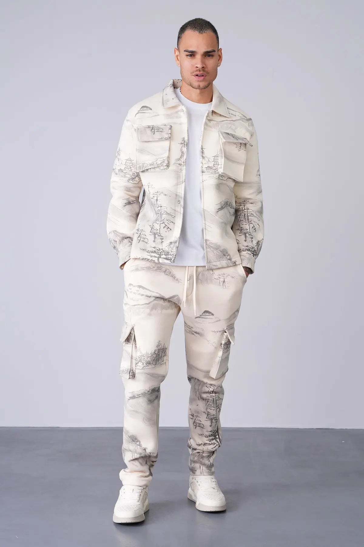 Ensemble Jogging Montagne Beige bonhomme