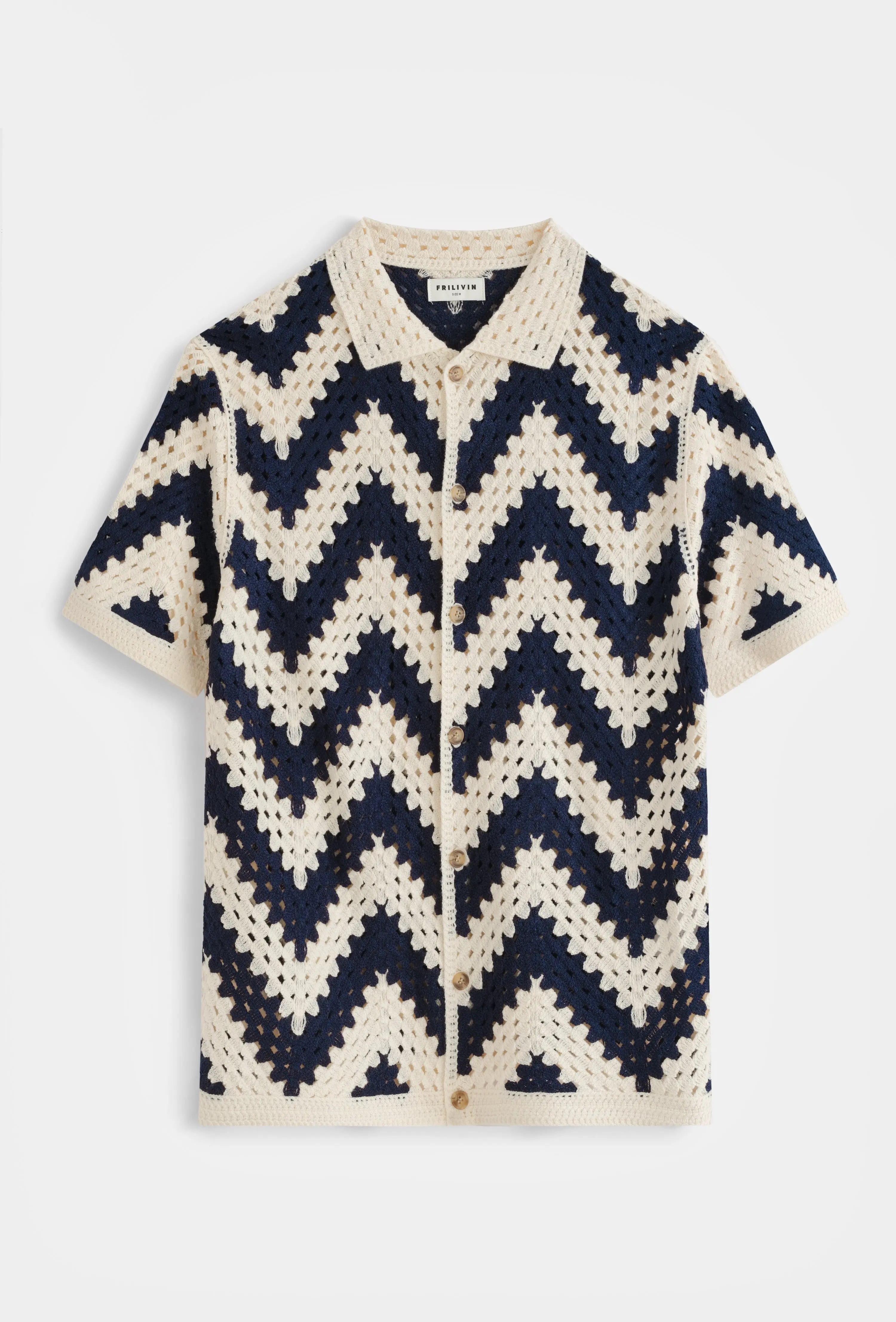 Chemise Crochet Homme motifs bonhomme