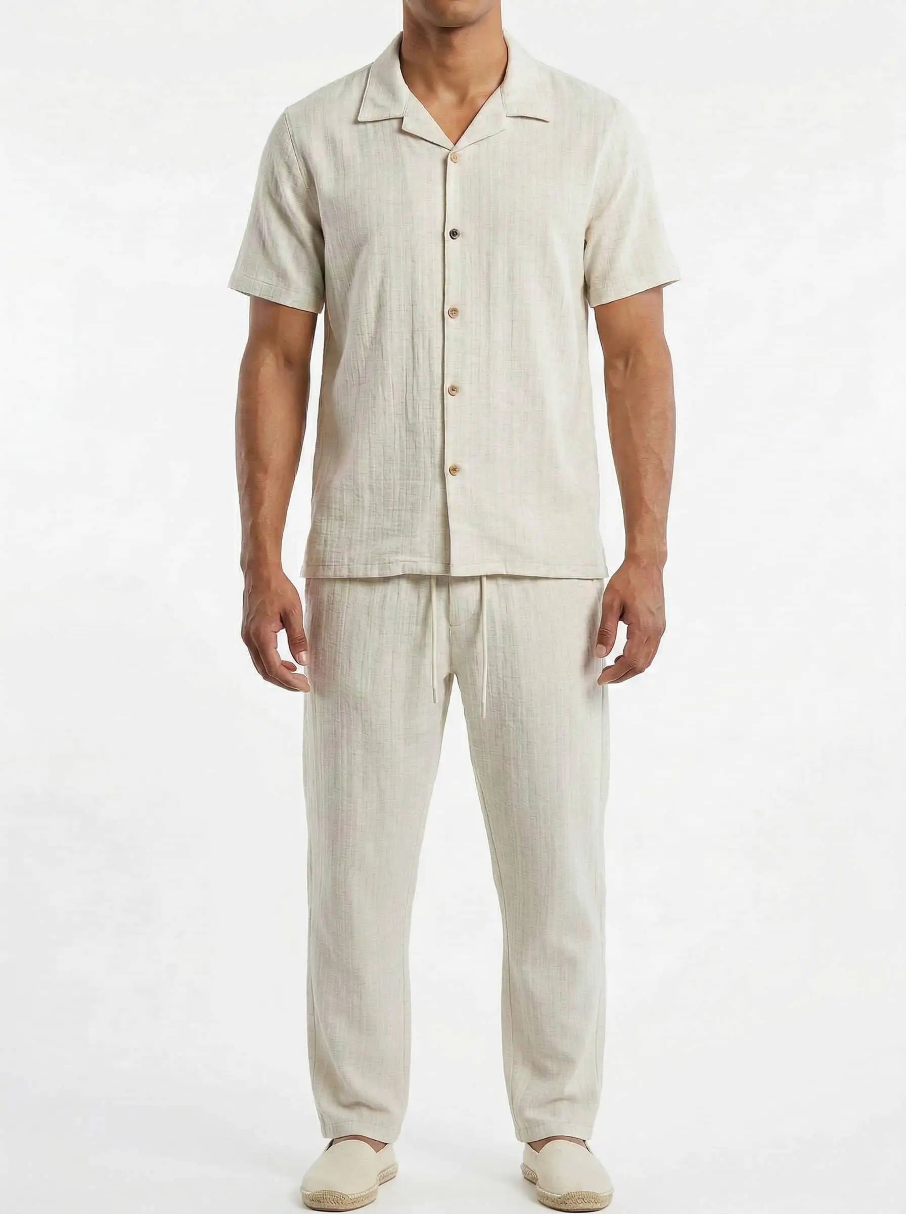 Ensemble chemise et pantalon – Homme en Lin bonhomme
