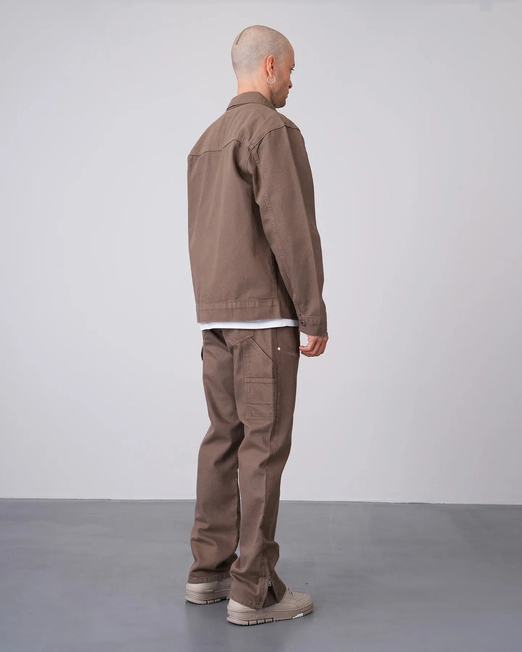 Ensemble Workwear Marron – Veste Denim & Jean Flare Carpenter bonhomme