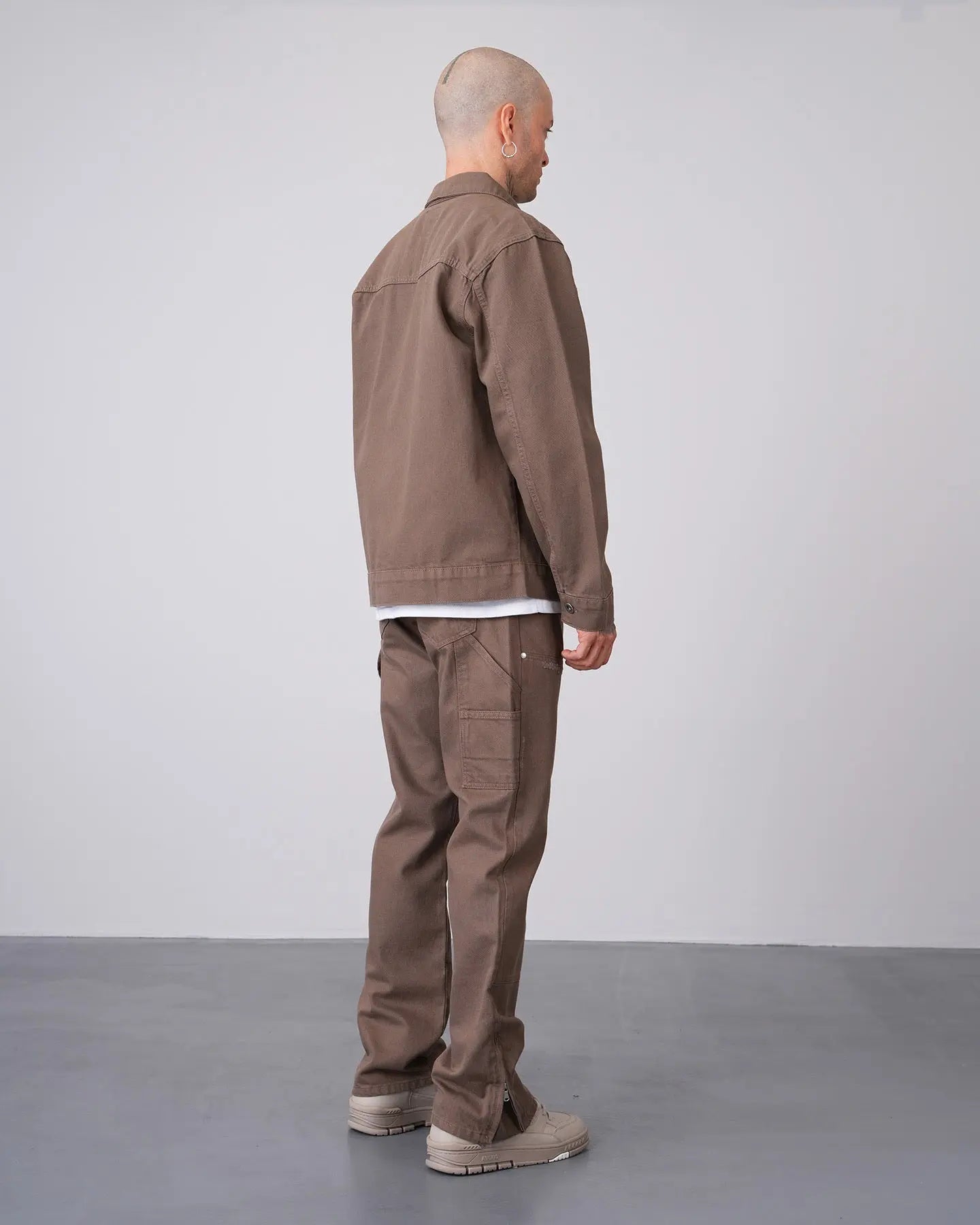 Ensemble Workwear Marron – Veste Denim & Jean Flare Carpenter bonhomme